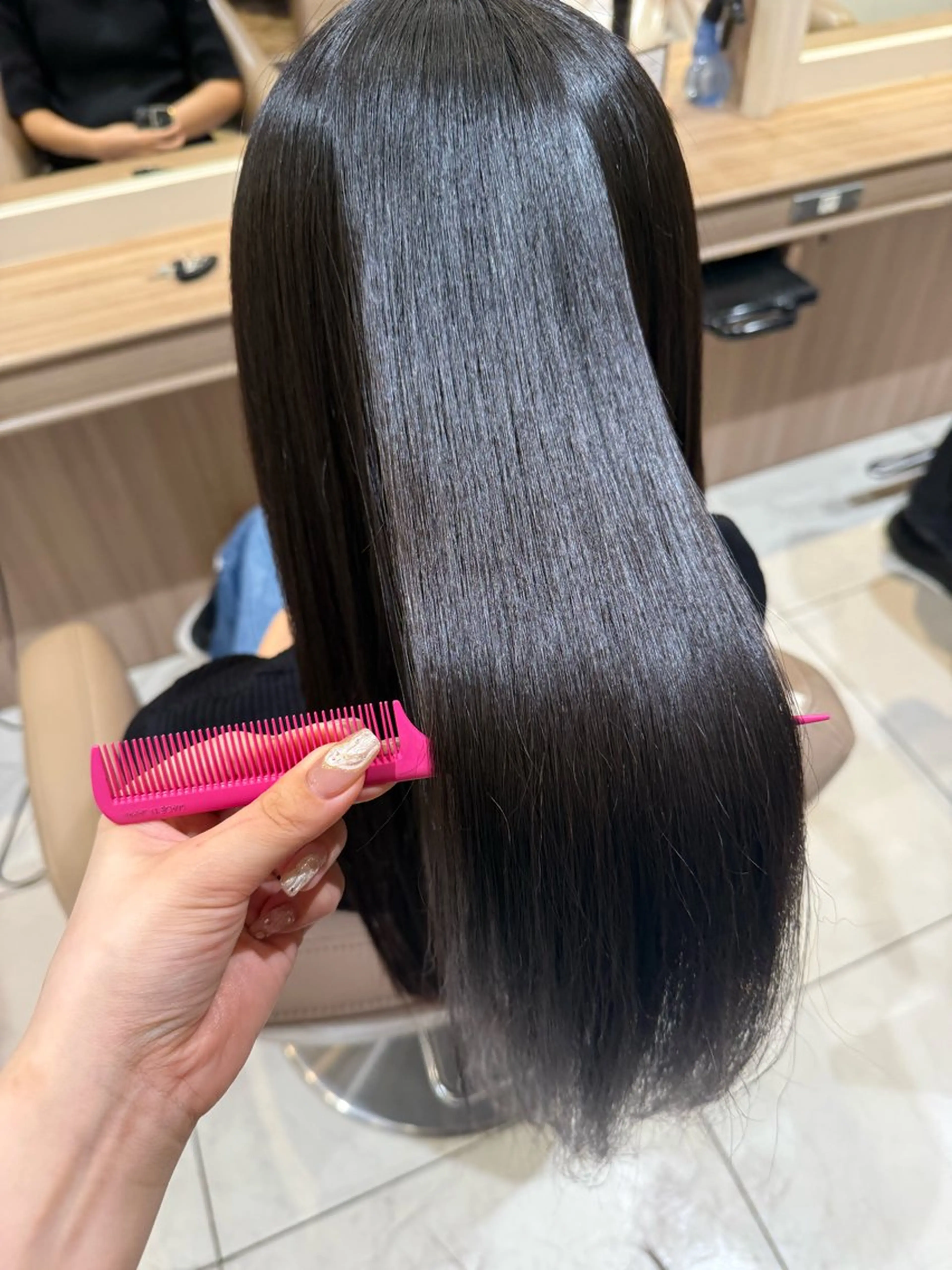 ロング パーマ カット 縮毛矯正 トリートメント 韓国ヘアメイク🎀/ 縮毛矯正✨山本媛香のヘアスタイル