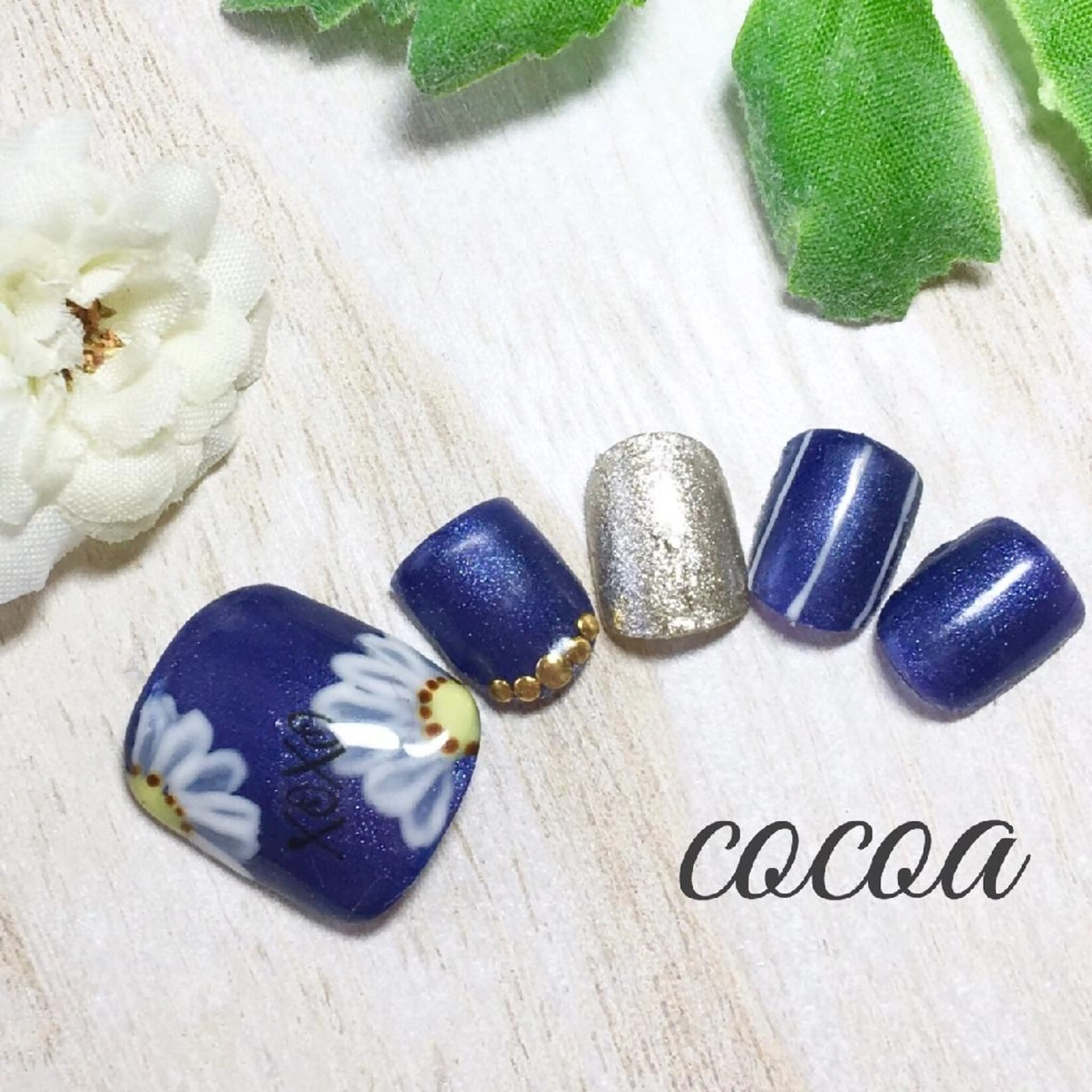 ネイル フラワーネイル フットネイル 近藤 美春のネイルデザイン