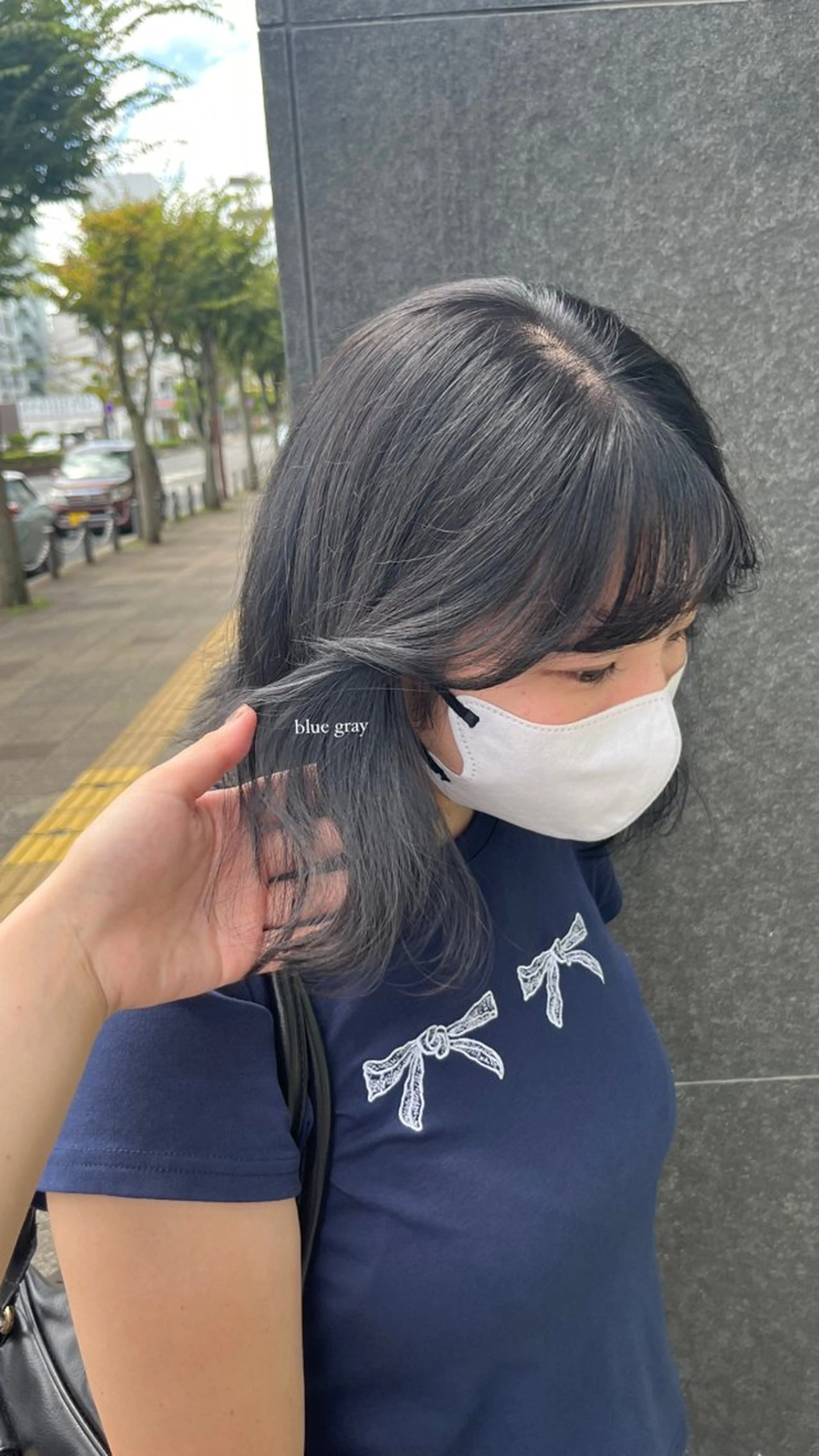 ミディアム 大野 桃果のヘアスタイル