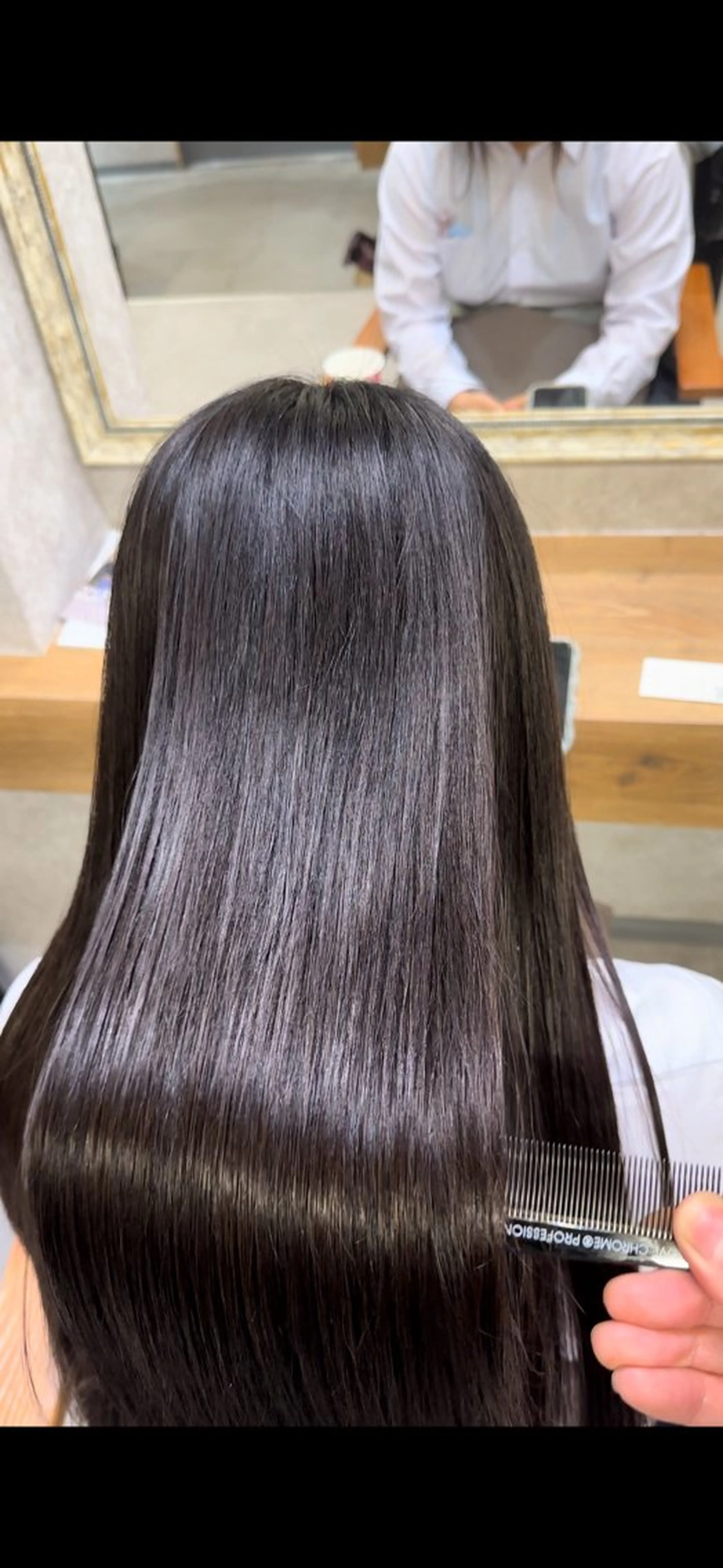 セミロング 髪質改善 髪質改善/縮毛矯正/ 艶髪/根本和也のヘアスタイル