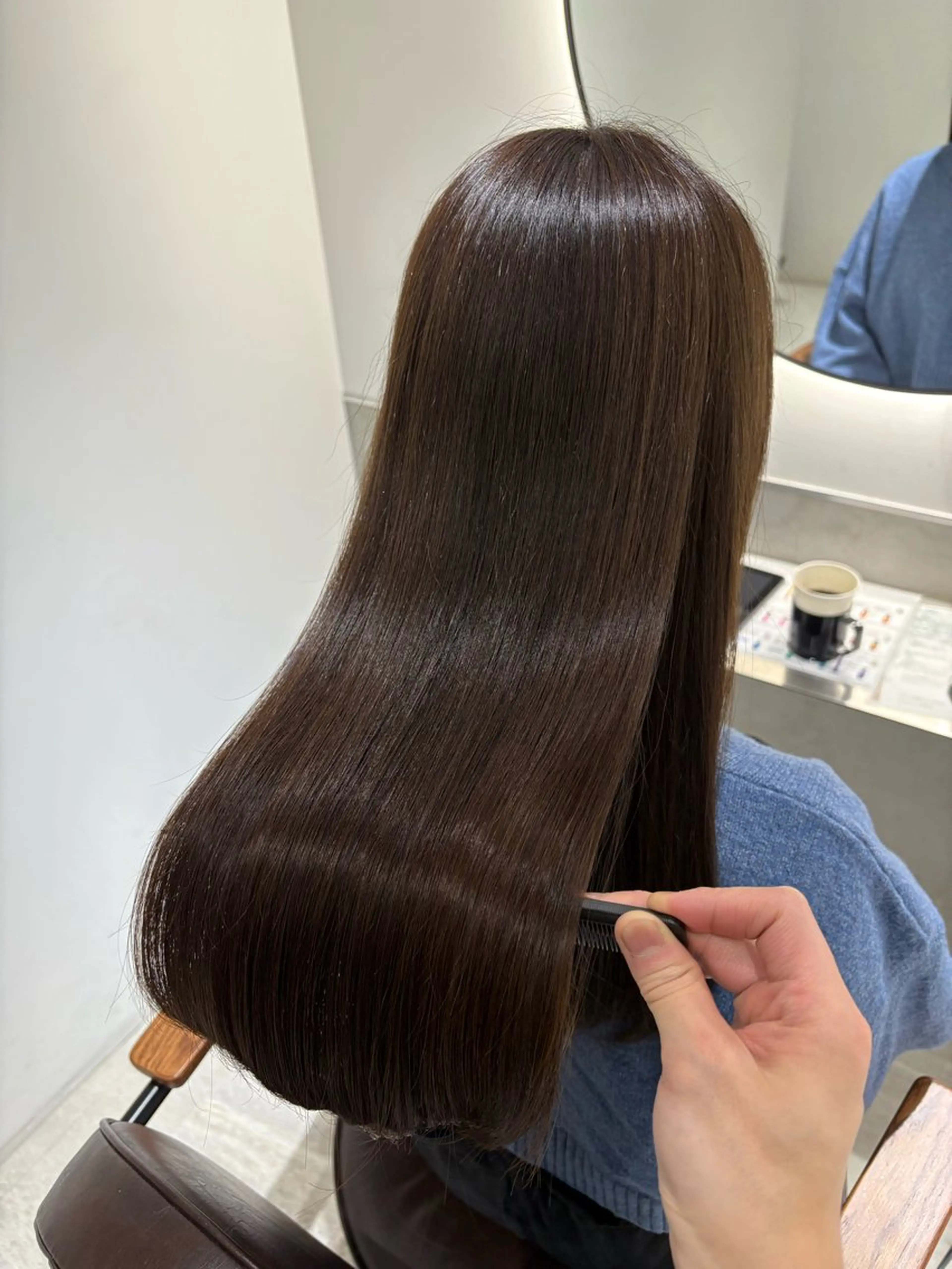 ロング 髪質改善 縮毛矯正 トリートメント 縮毛矯正 銀座No.1髪質改善 縮毛矯正/本木のヘアスタイル