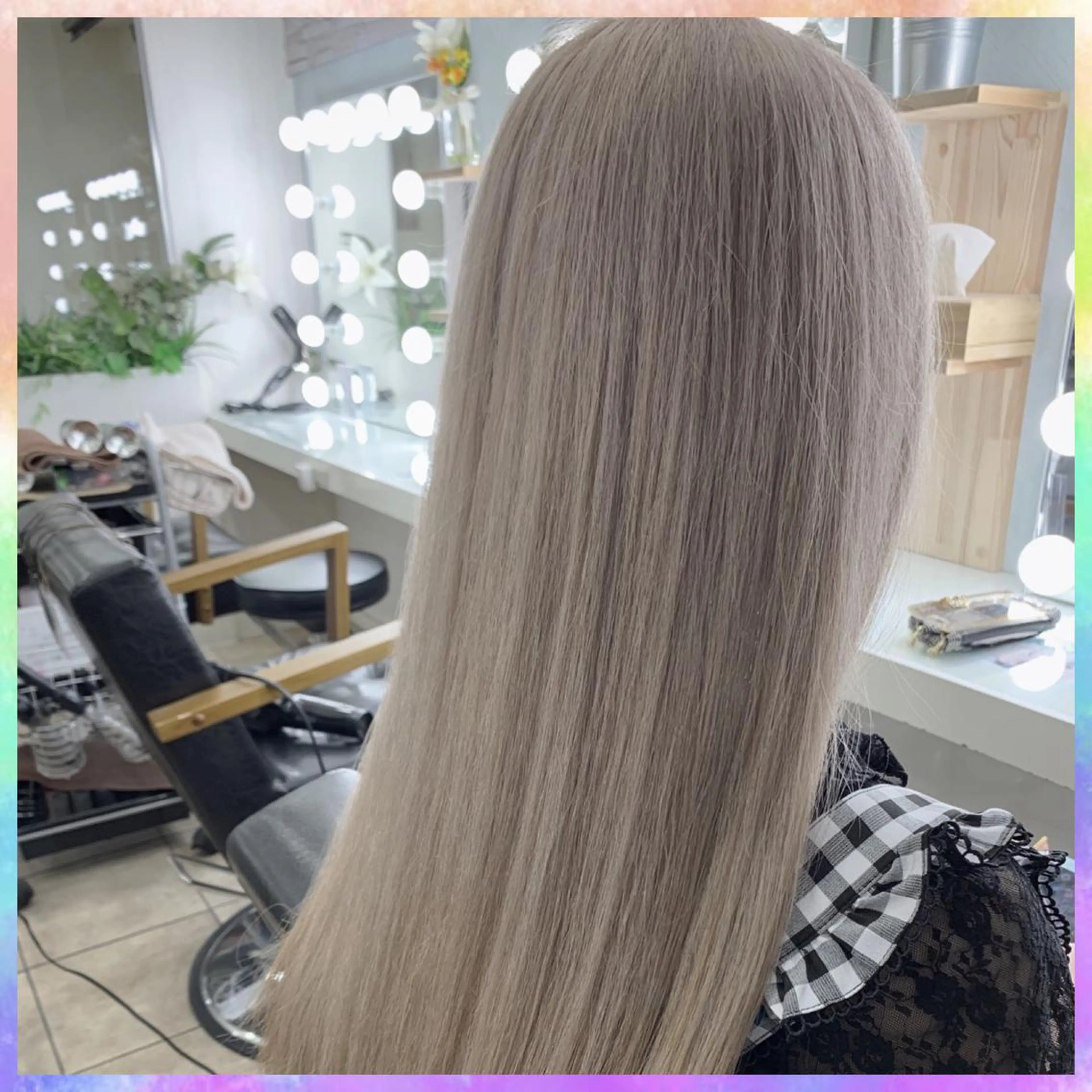 セミロング カラー 🫧あ お🫧 心斎橋のヘアスタイル