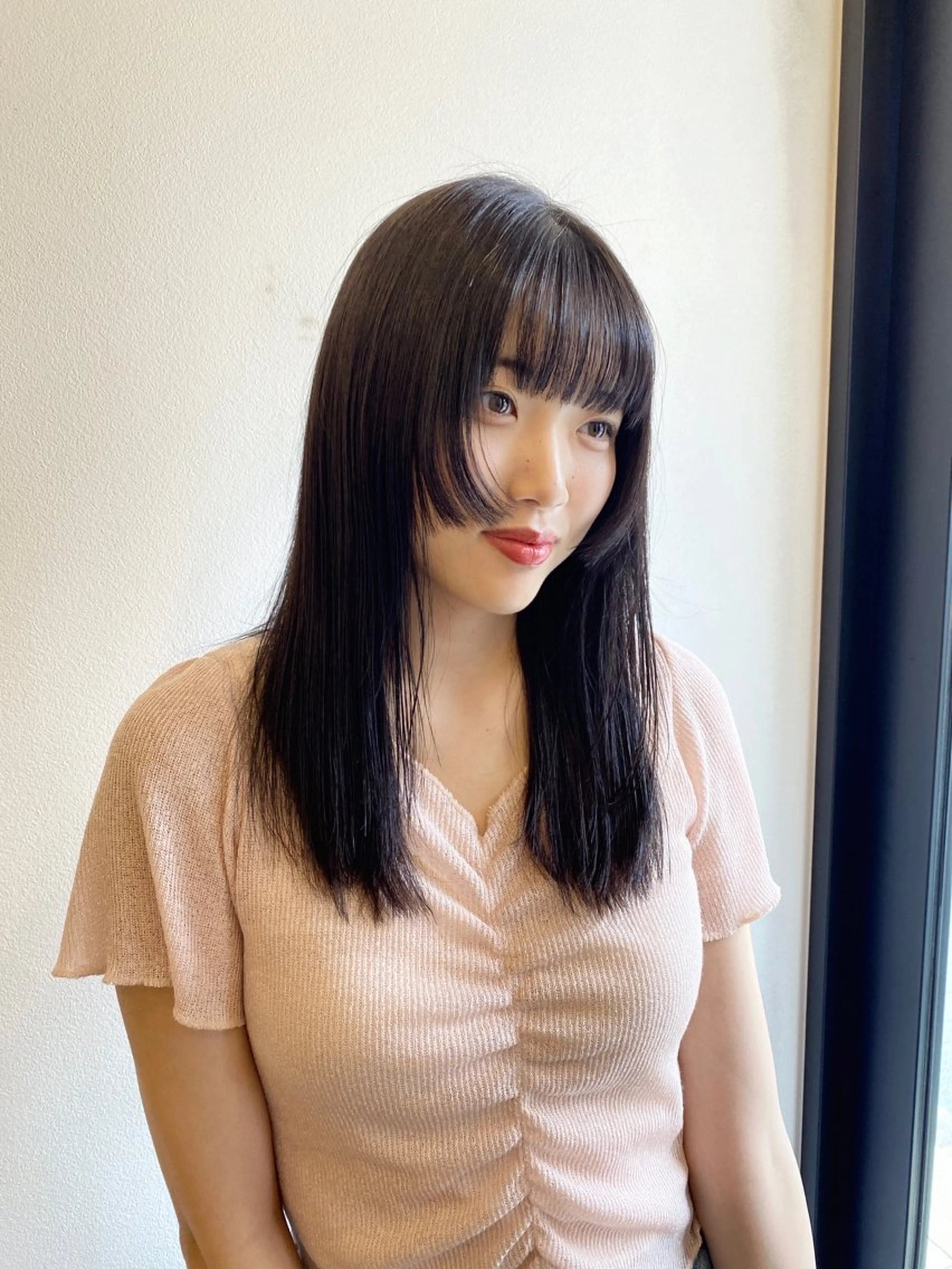 ロング カラー 姫カット カット ヘアカラー トリートメント 林 瑠夏のヘアスタイル