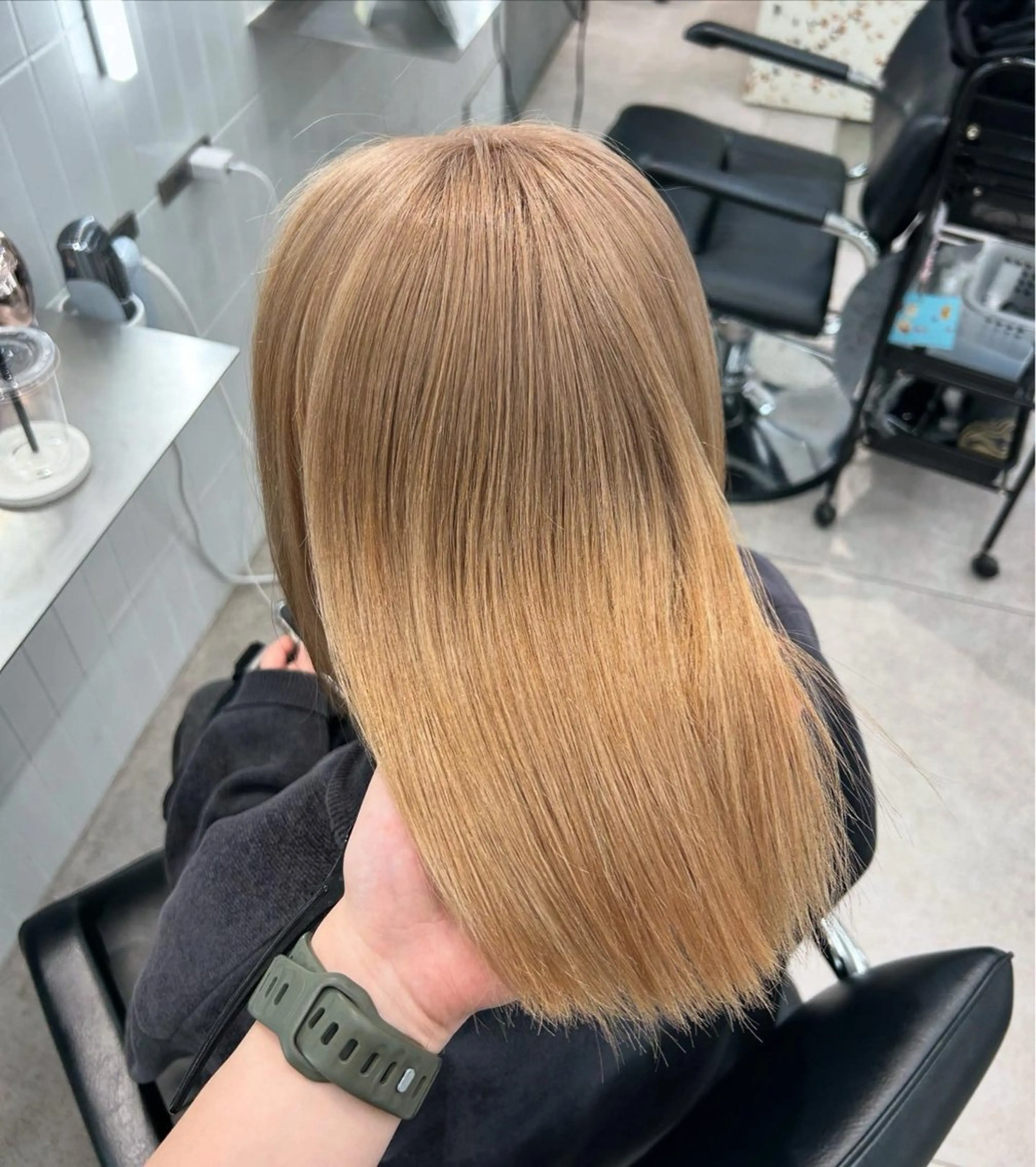 ミディアム ヘアカラー トリートメント ヘアセット ONYX 表参道所属・ショート/ボブ/似 合わせ/顔周りカットのヘアスタイル