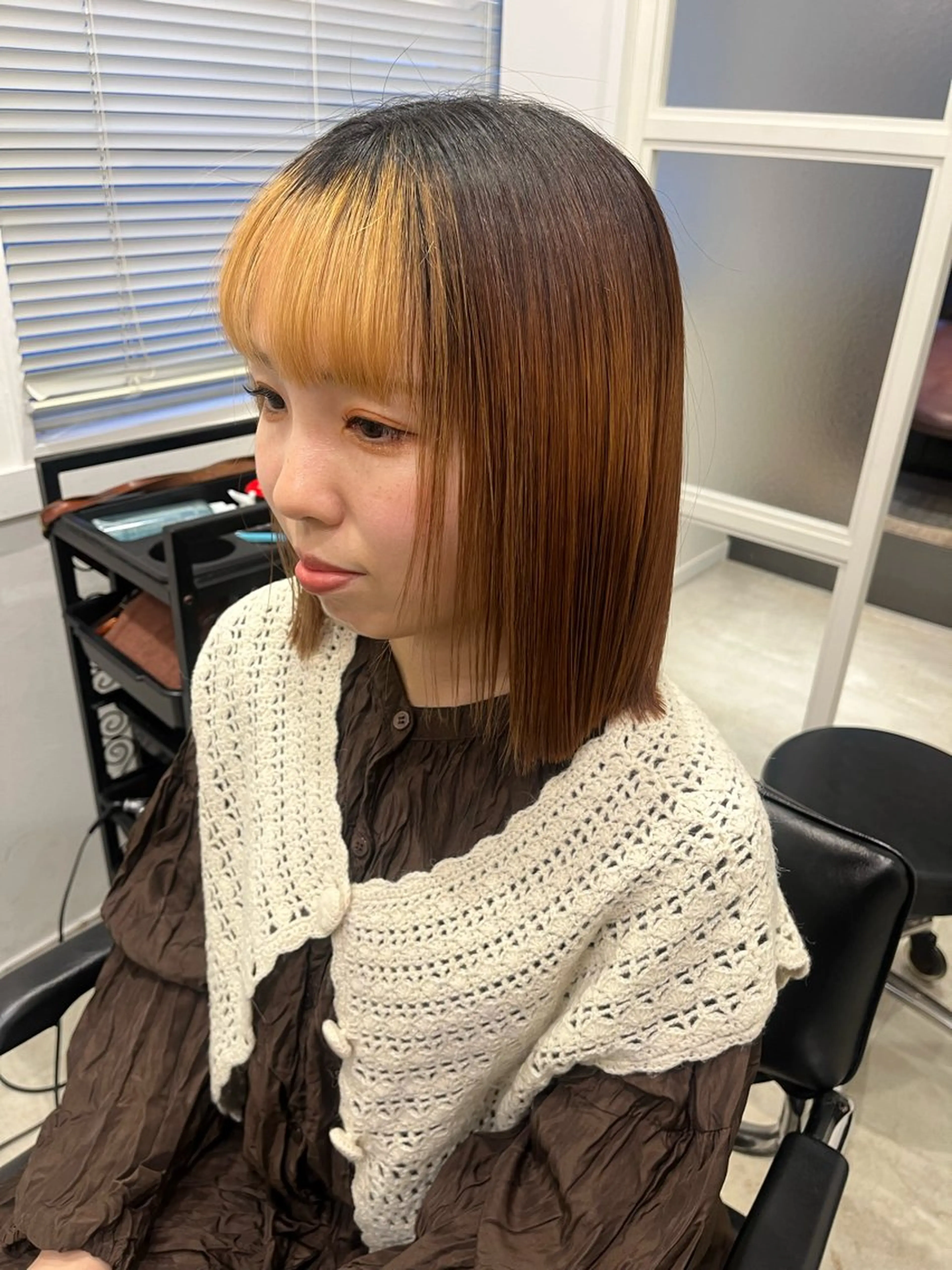 セミロング トリートメント カット 縮毛矯正 トリートメント Go   Today シェアサロン　横浜店所属・【ただの天才 🎨】のヘアスタイル