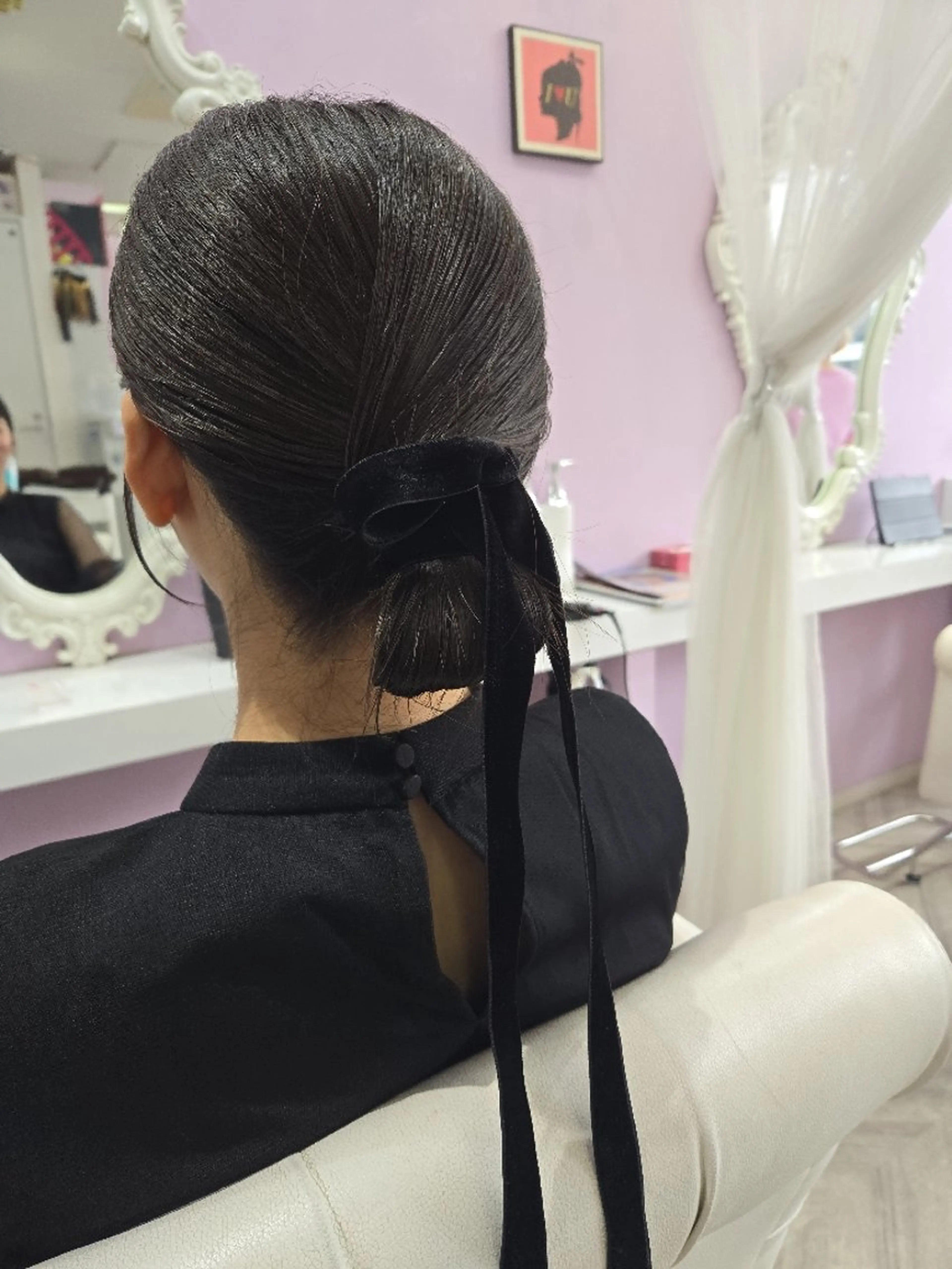 ミディアム ヘアアレンジ お団子ヘア ナカシマ  アユミのヘアスタイル