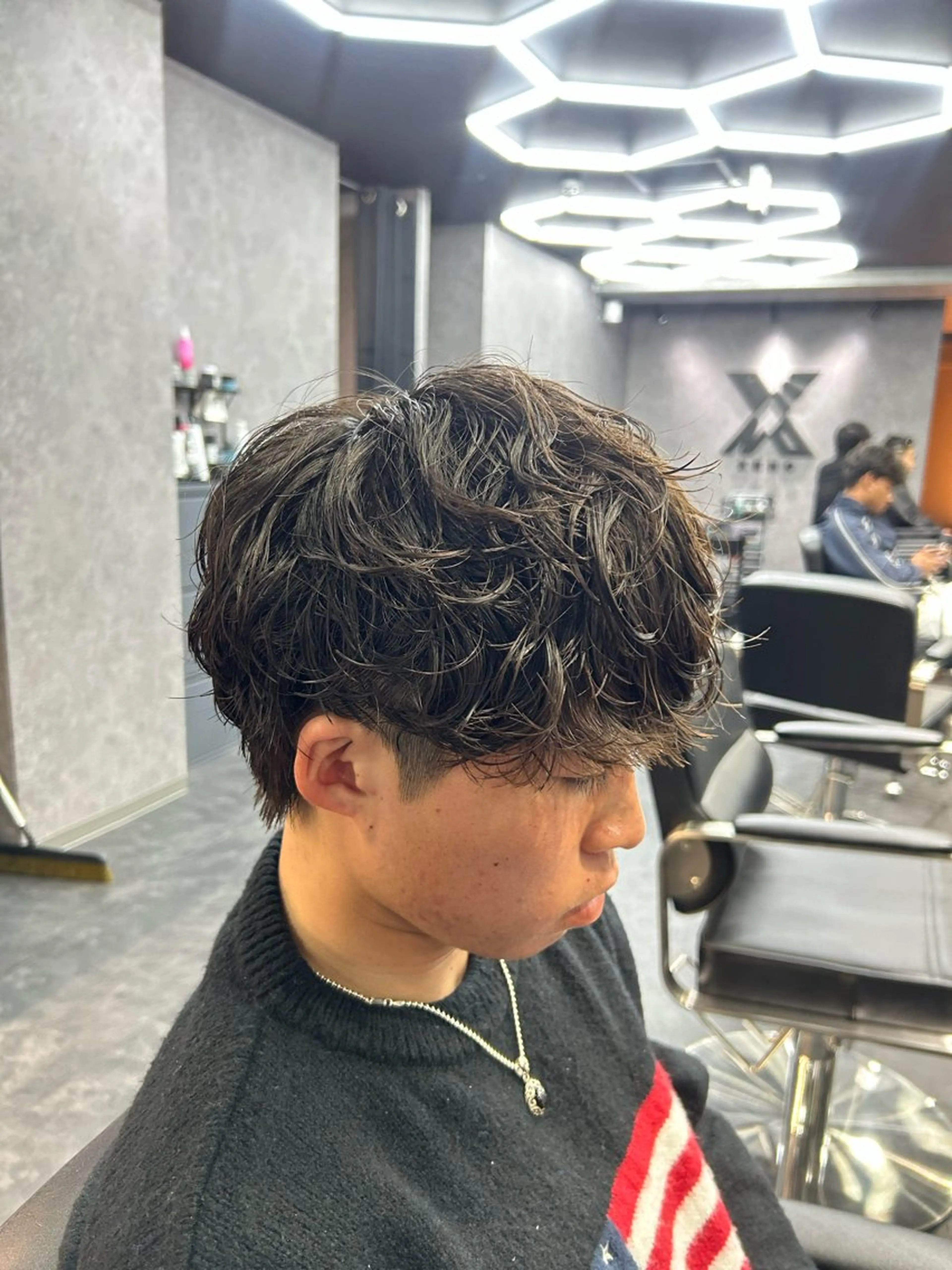 パーマ メンズ カット パーマ 深野 ちさとのヘアスタイル