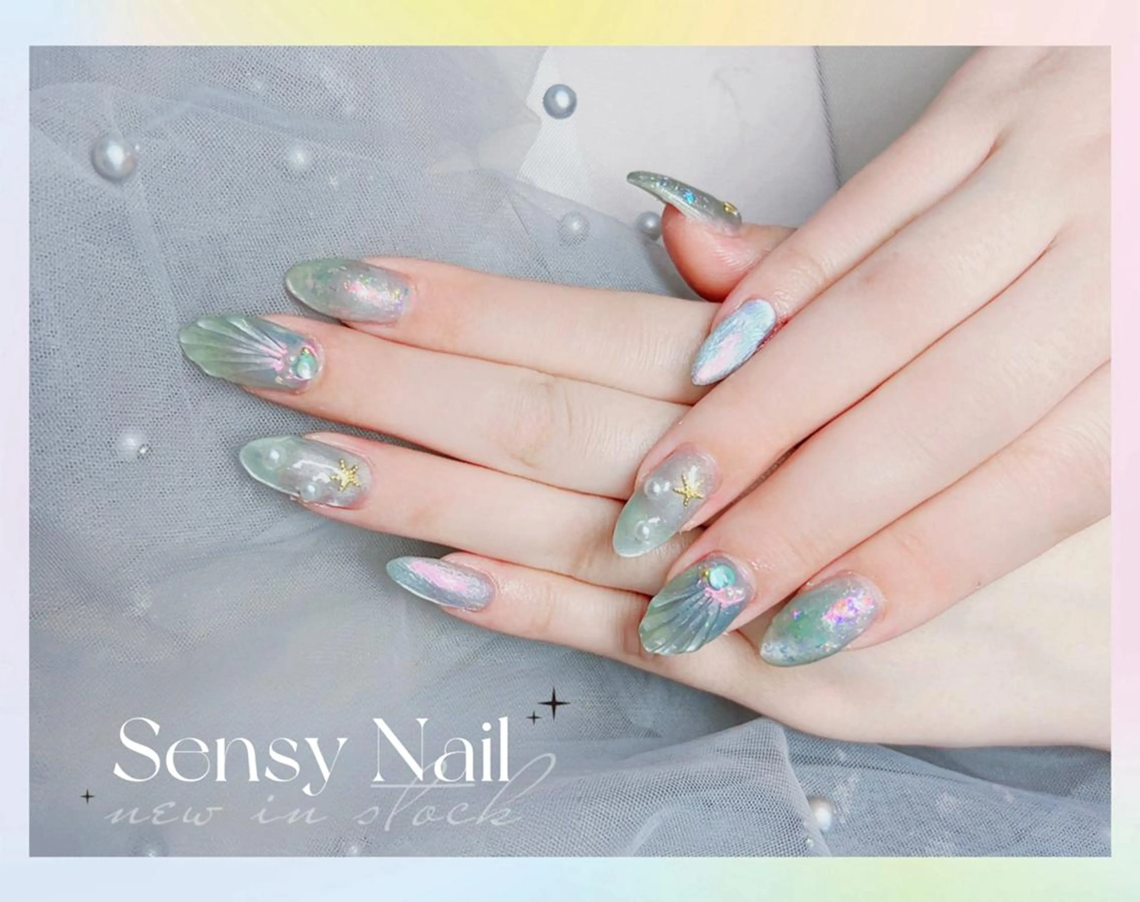 ネイル オーロラネイル ジェルネイル ソフトジェル ハンドネイル ハンドケア Sensy ネイル専門店のネイルデザイン