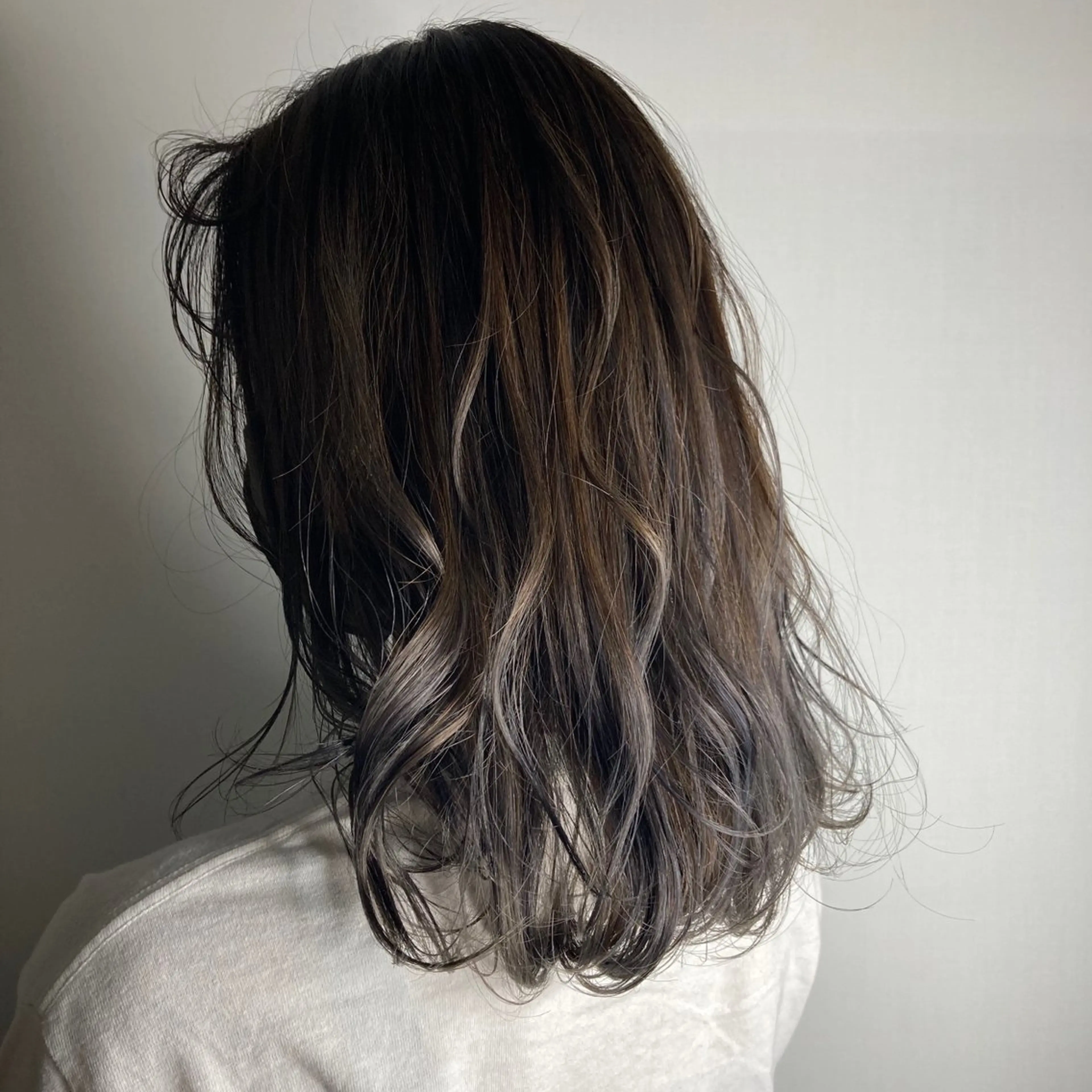 セミロング カラー ヘアカラー 横浜美容室／暖色系 michika🌹のヘアスタイル