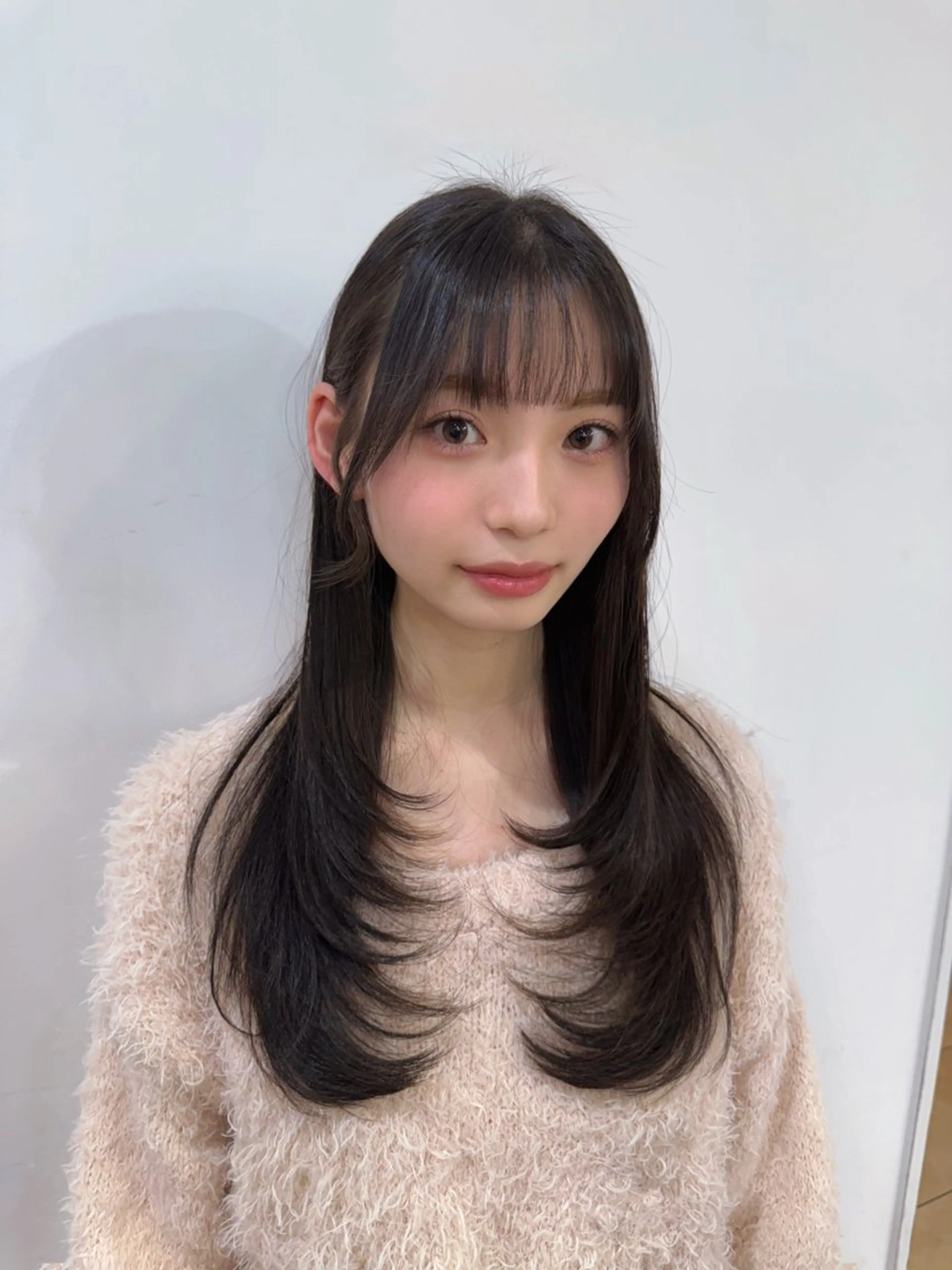 ロング レイヤーカット カット トリートメント 大人可愛いヘア 大田のヘアスタイル