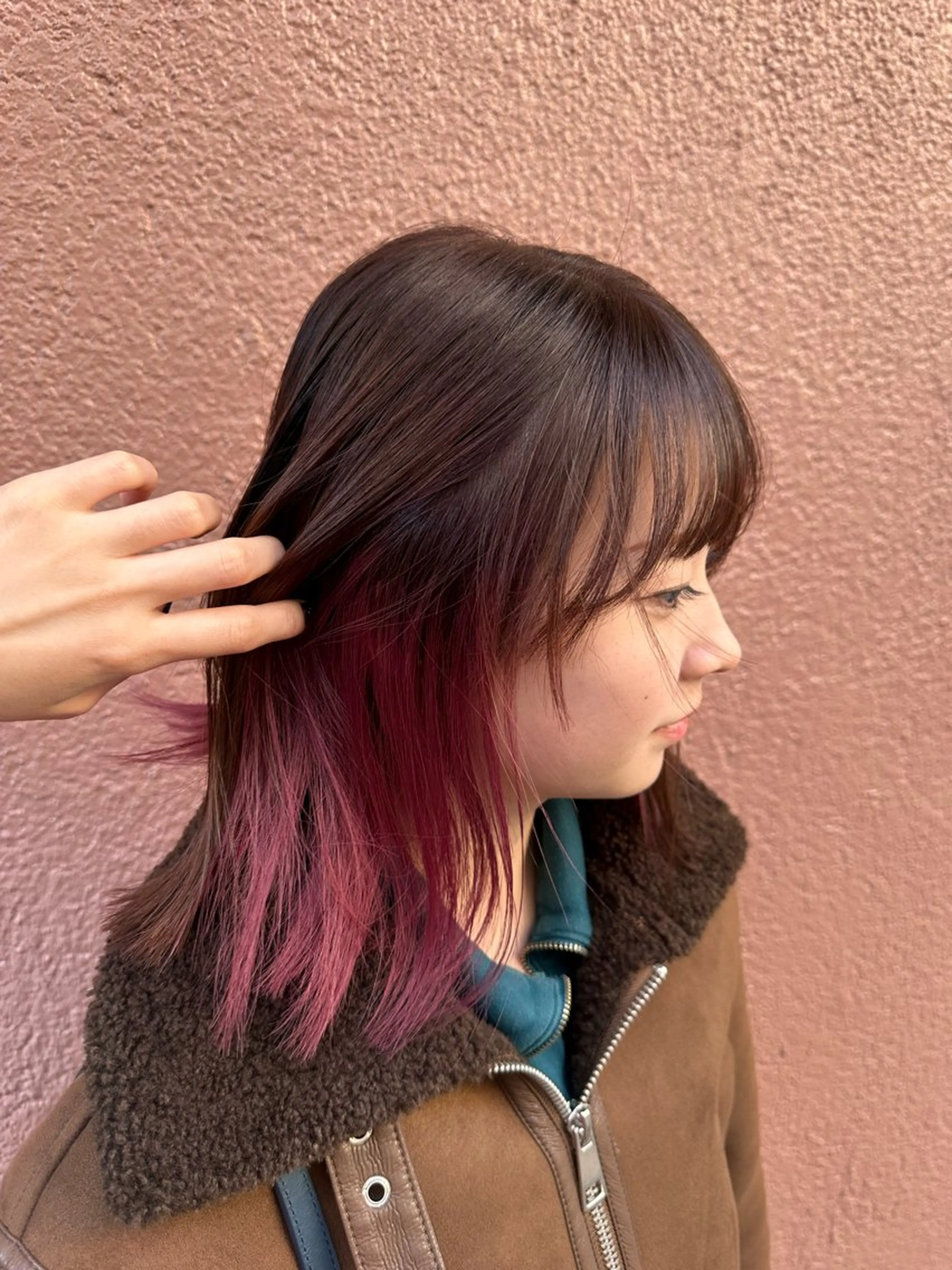 ミディアム カット ヘアカラー レイヤーカット/韓国 🇰🇷mai💕のヘアスタイル