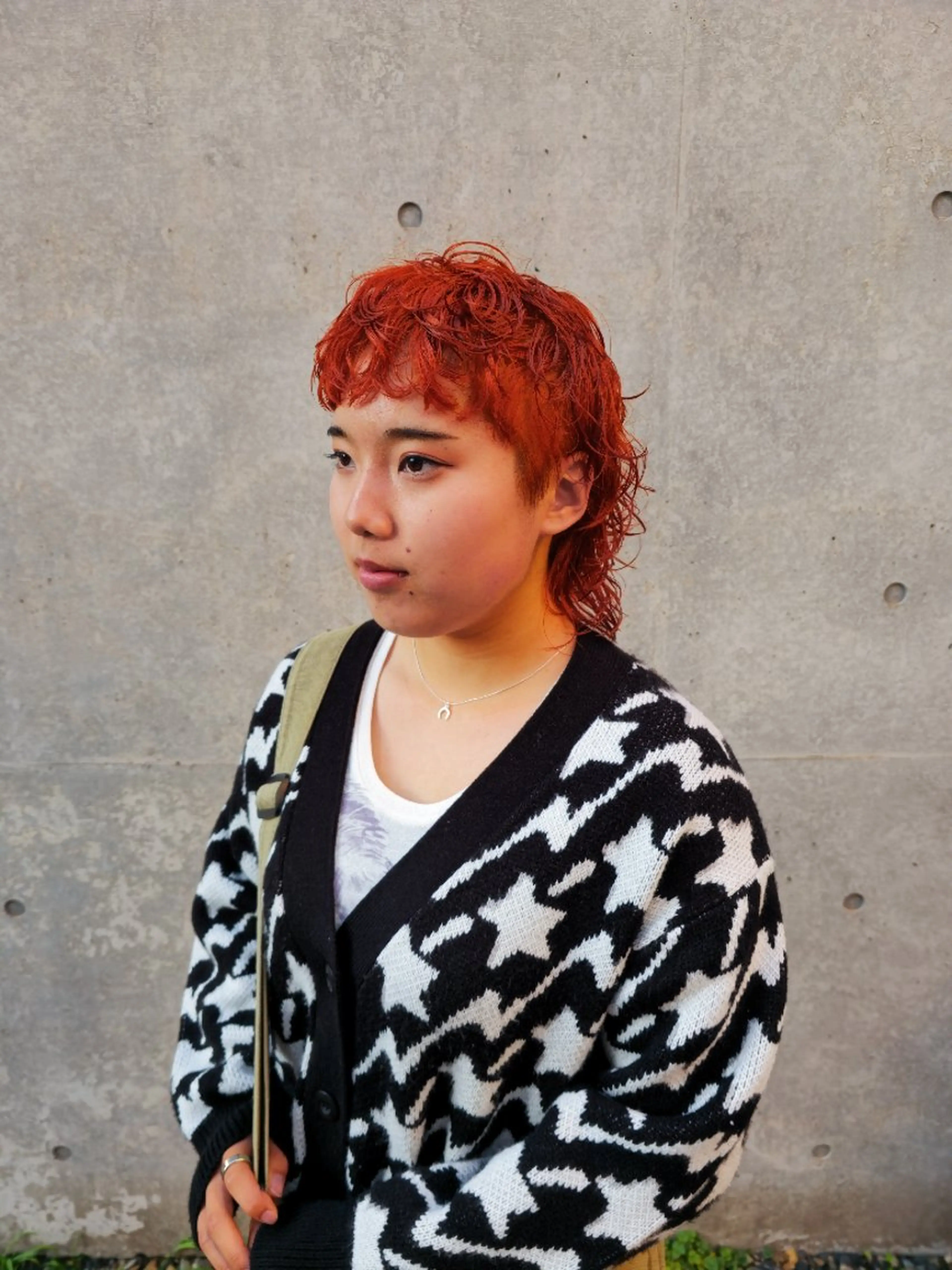 ショート パーマ マレットヘア OMA　片岸 信征のヘアスタイル