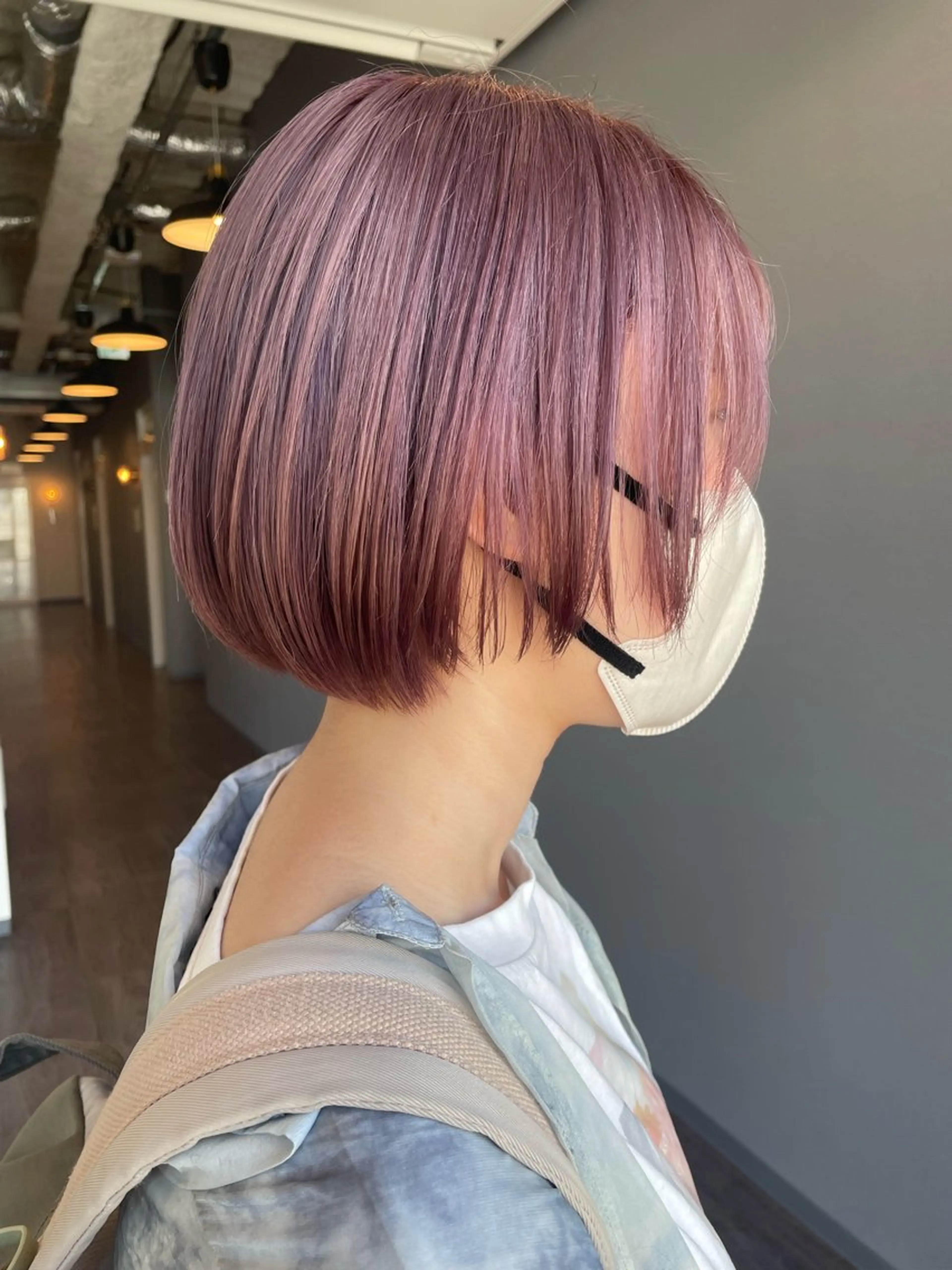 ショート カラー 艶カラー🌙縮毛矯正 /ボブ【Reina】のヘアスタイル