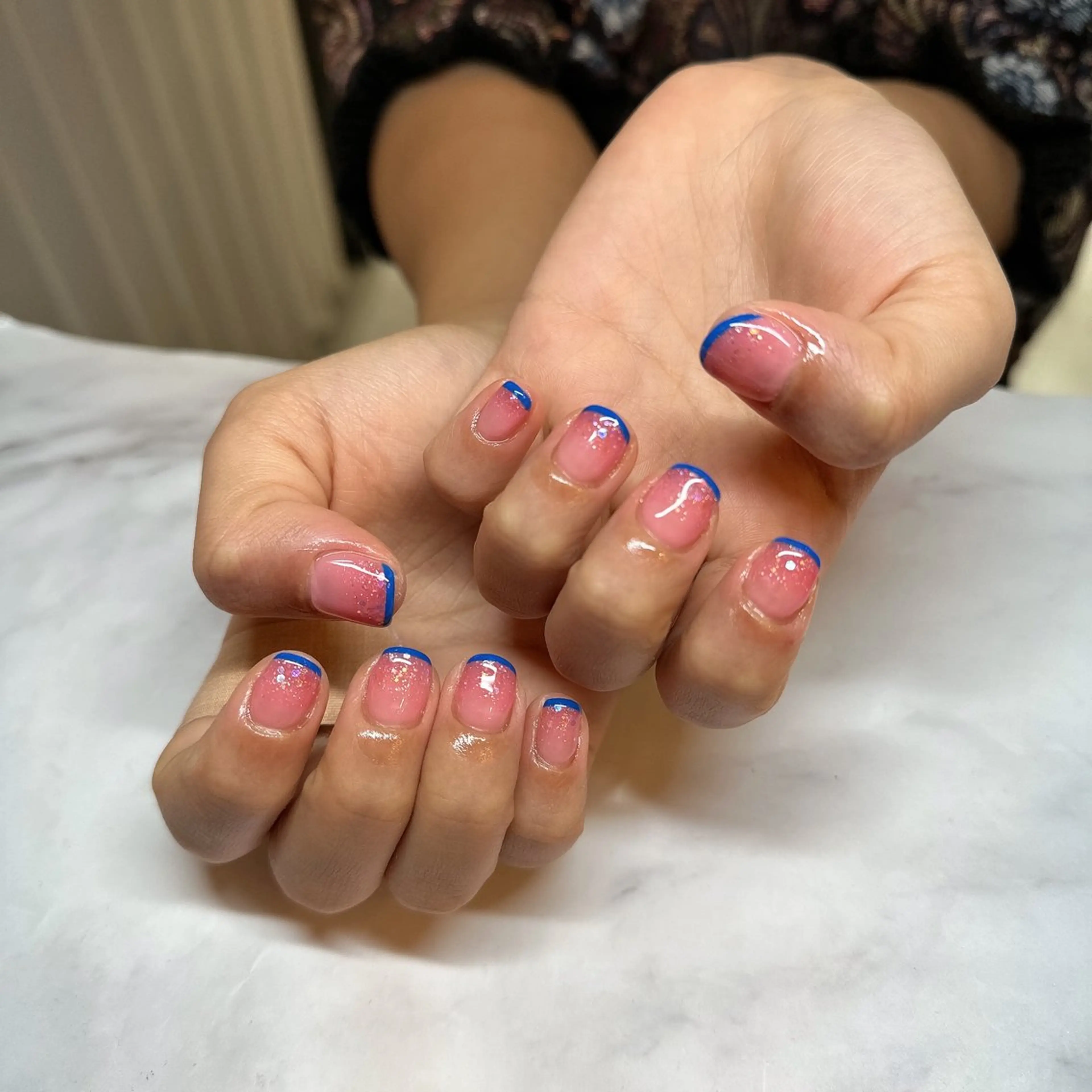 ネイル フレンチネイル ショートネイル ディアマンテ𓏸𓈒 フェイシャル/ネイルのエステ・リラクイメージ