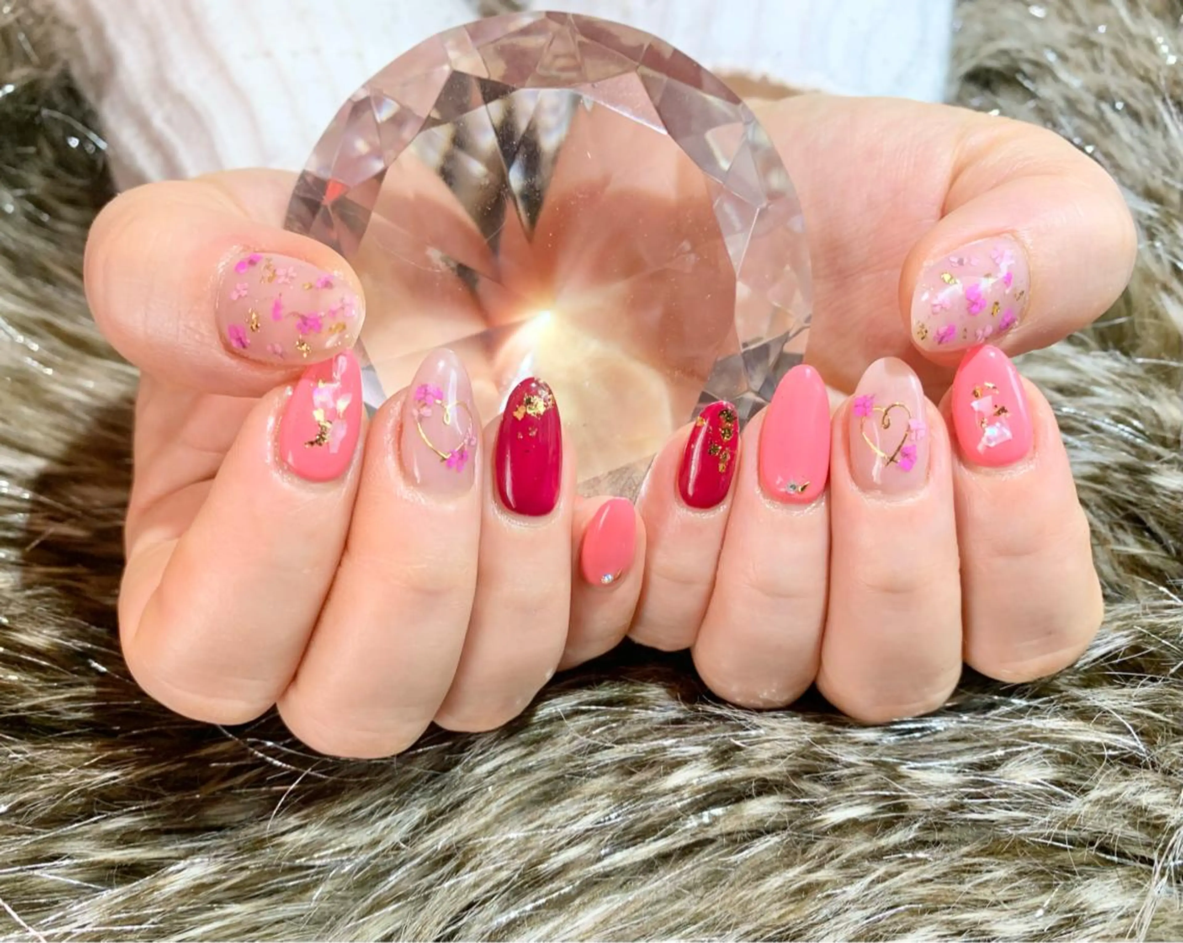 ネイル ハンドネイル ハンドケア 🌙都岡 ムーンネイルのネイルデザイン