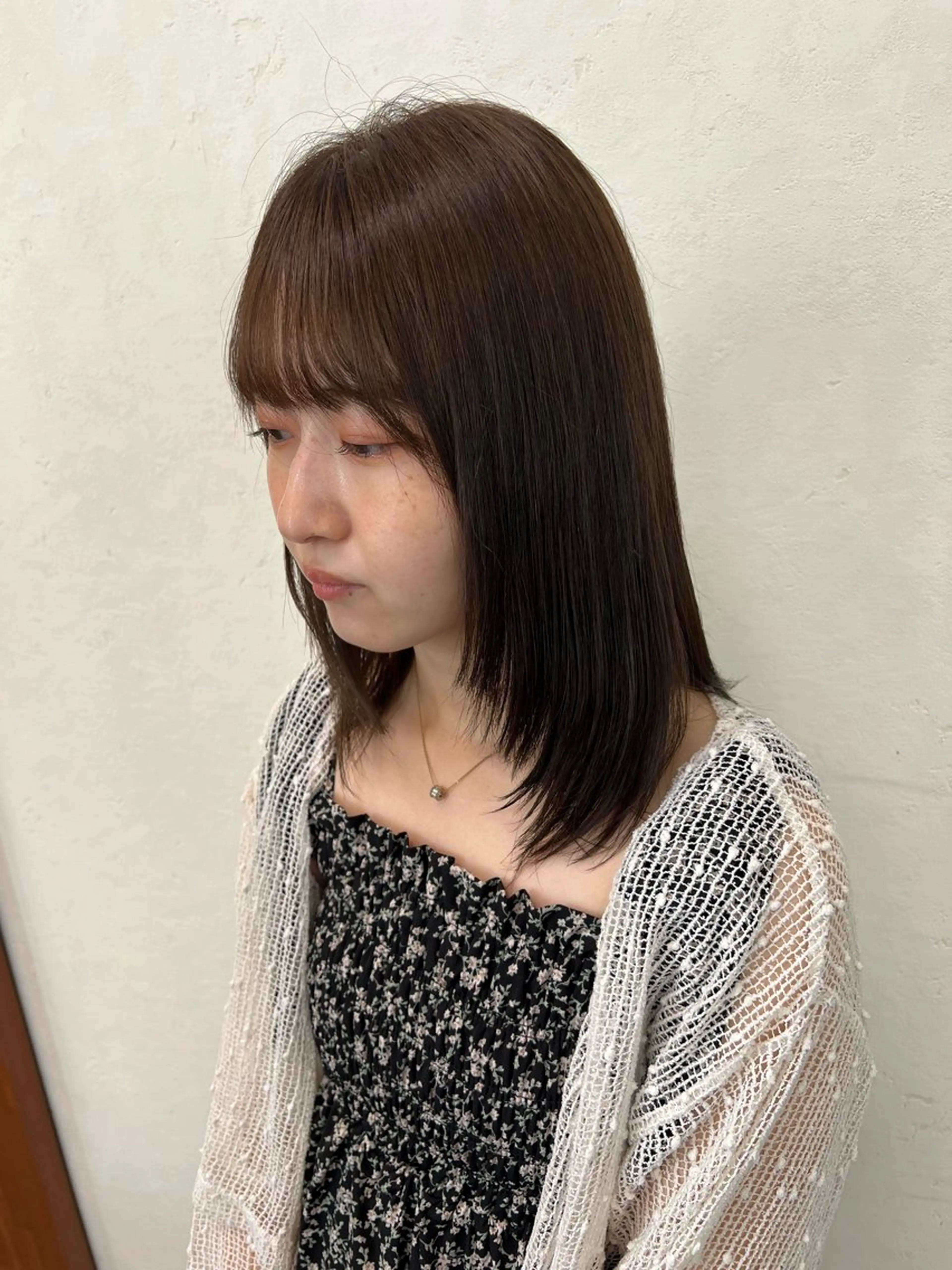 セミロング カラー レイヤーカット 吉田 咲樹のヘアスタイル