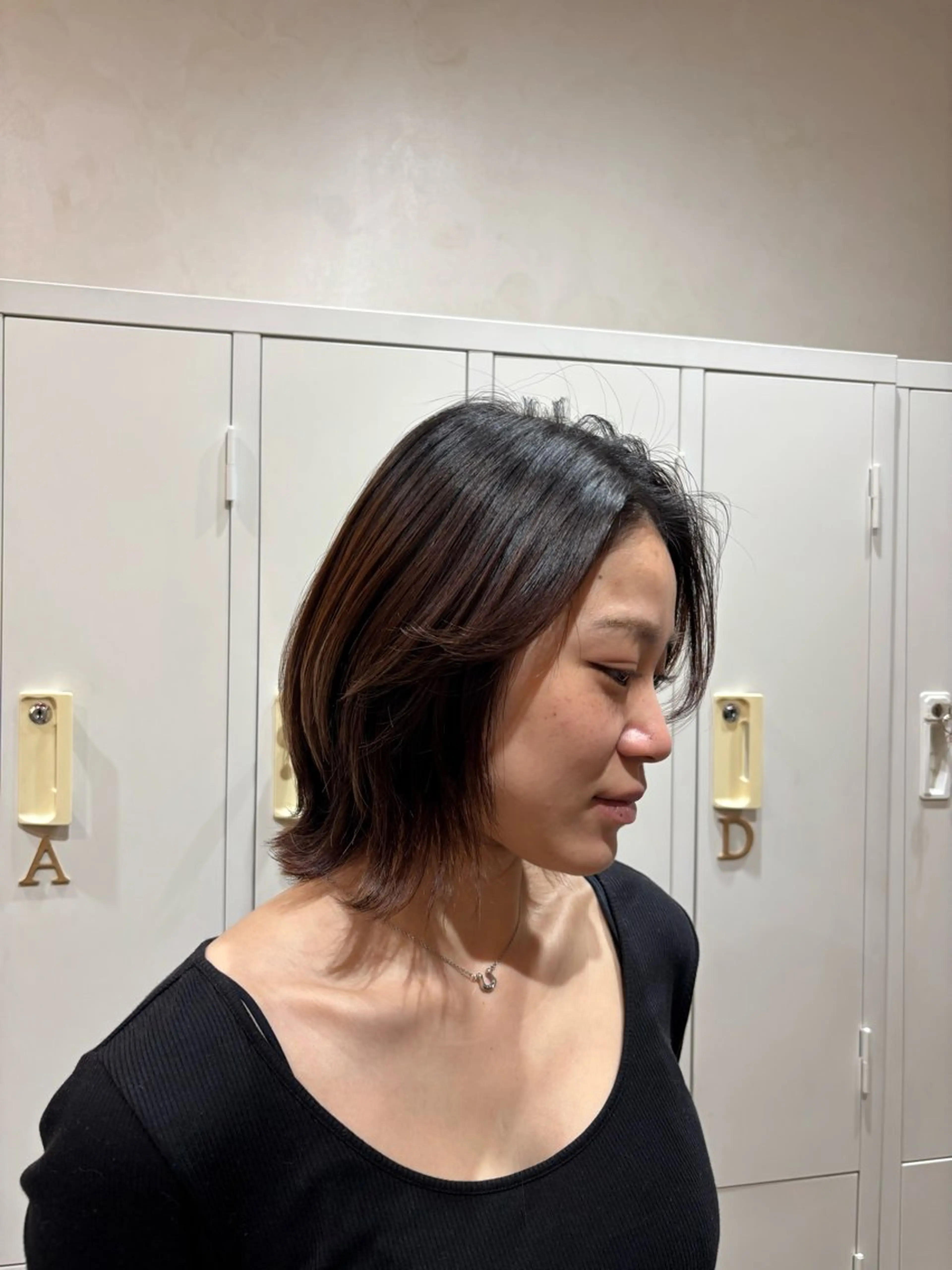 ミディアム ボブレイヤー ボブ レイヤーカット 🧸似合わせデザイン ほそいけいこ🧸のヘアスタイル