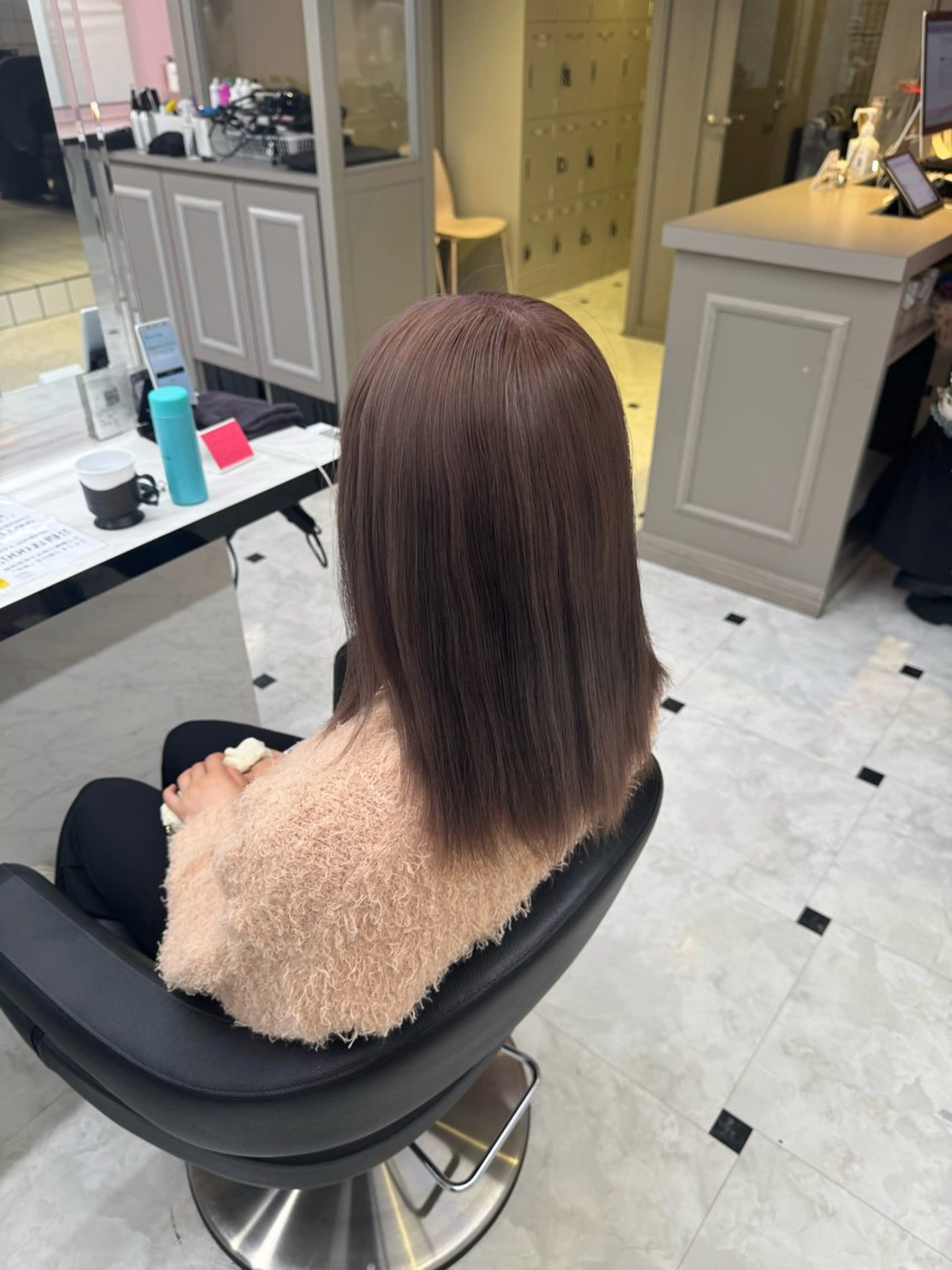 ミディアム カラー ヘアアレンジ 🥀レイヤー×ハイト ーントレンドヘア🥀のヘアスタイル