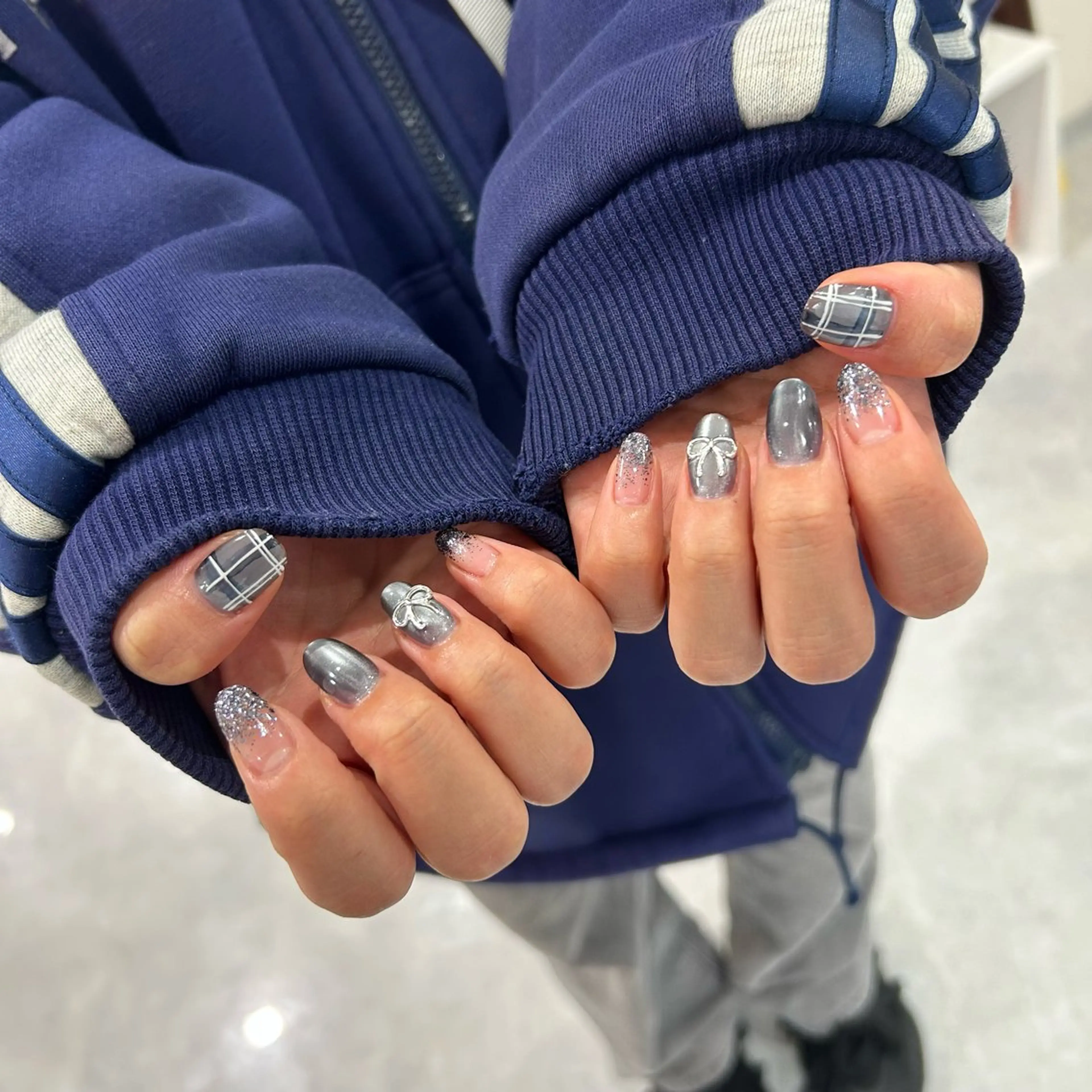 ネイル ネイビー RYO /Amourのネイルデザイン