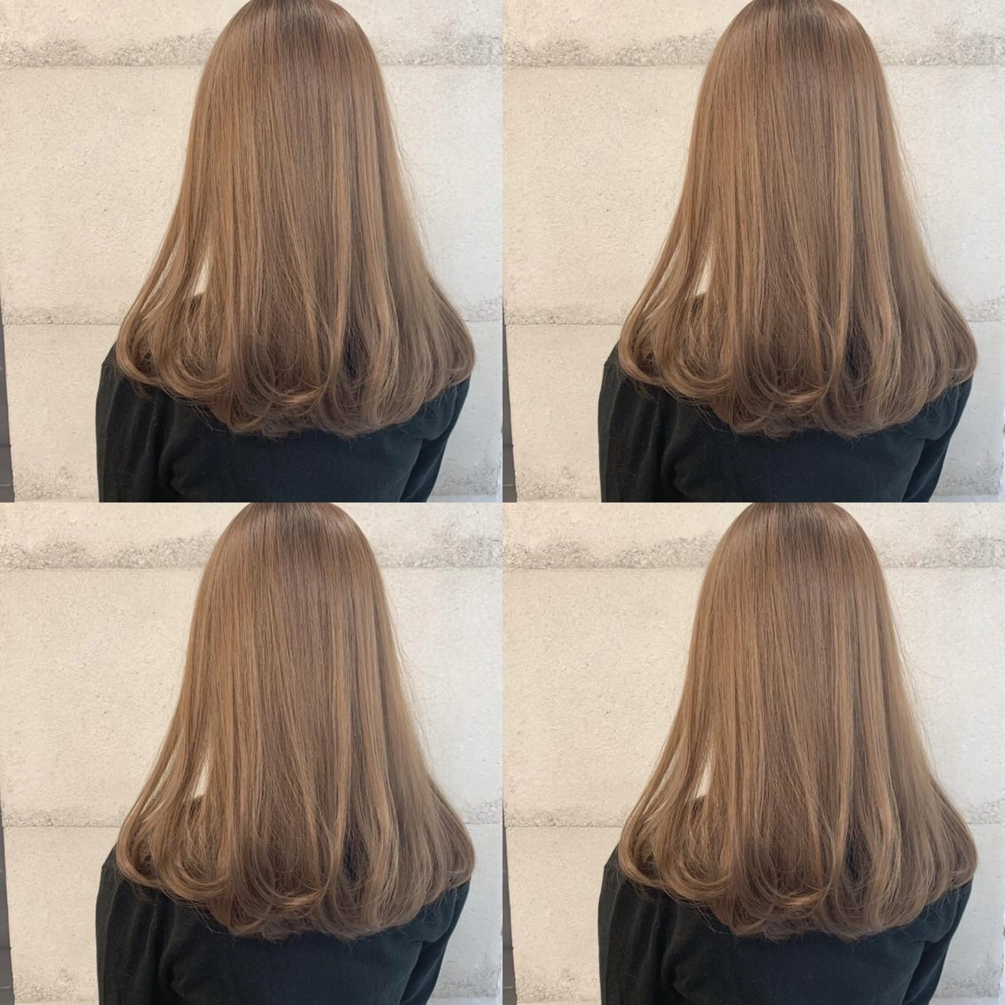 セミロング カラー 透明感/オリーブ/ グレージュ/YUKAのヘアスタイル