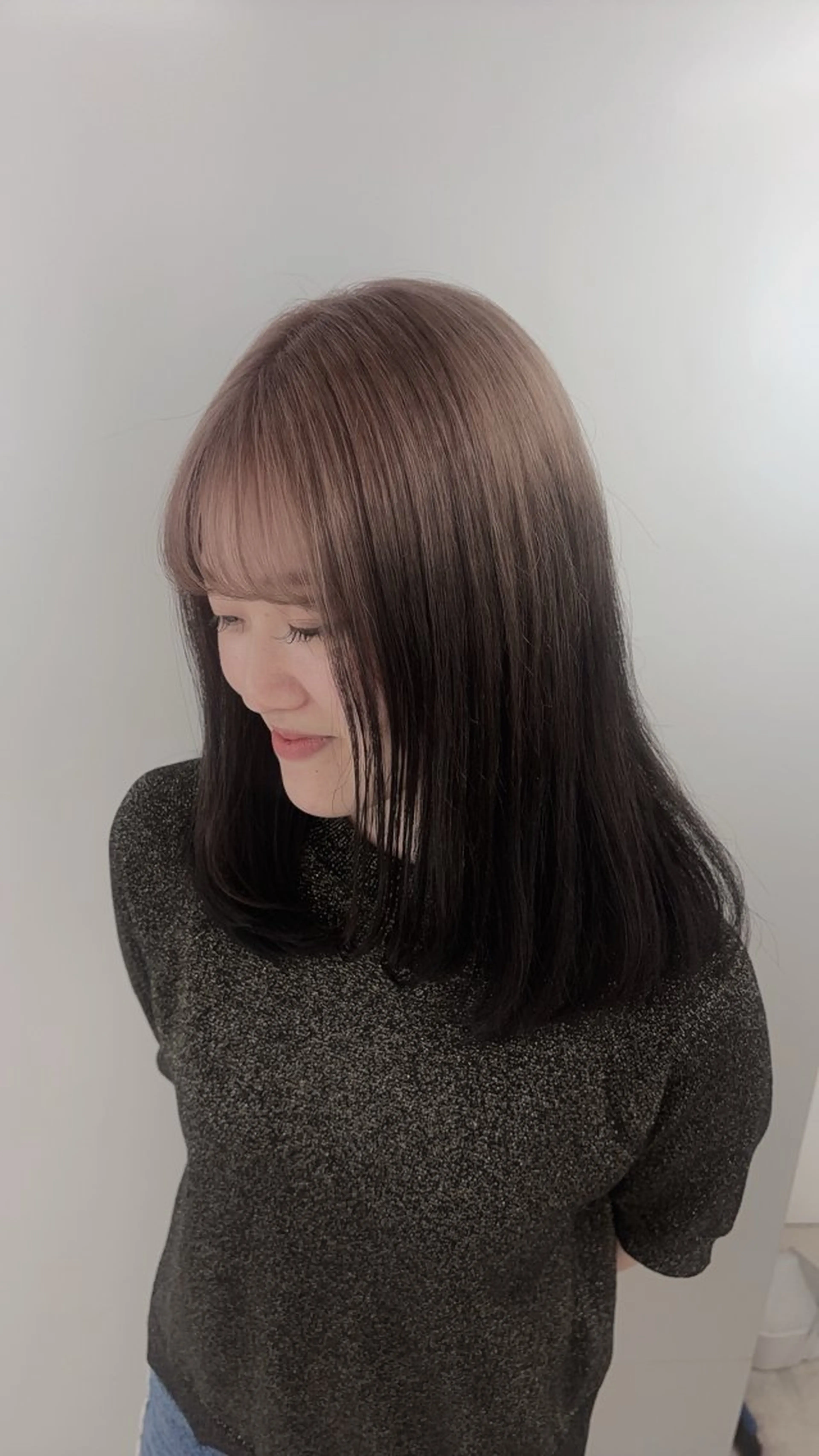 セミロング ヘアカラー ゆるふわ透明感カラー 🎀ほの/表参道のヘアスタイル