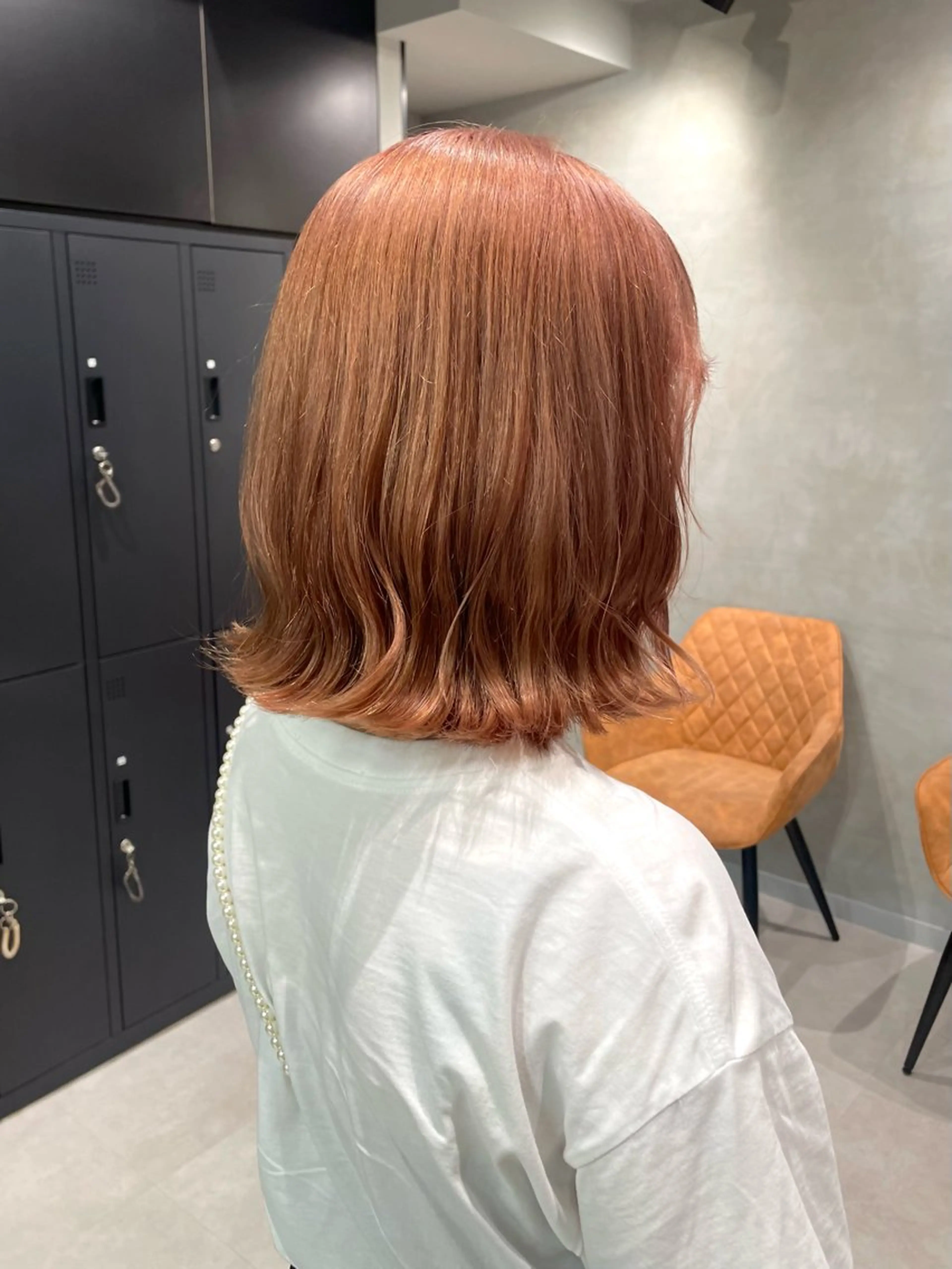ミディアム カラー カット ヘアカラー ヘッドスパ ヘアセット 暖色レイヤー 🥀REIRIのヘアスタイル