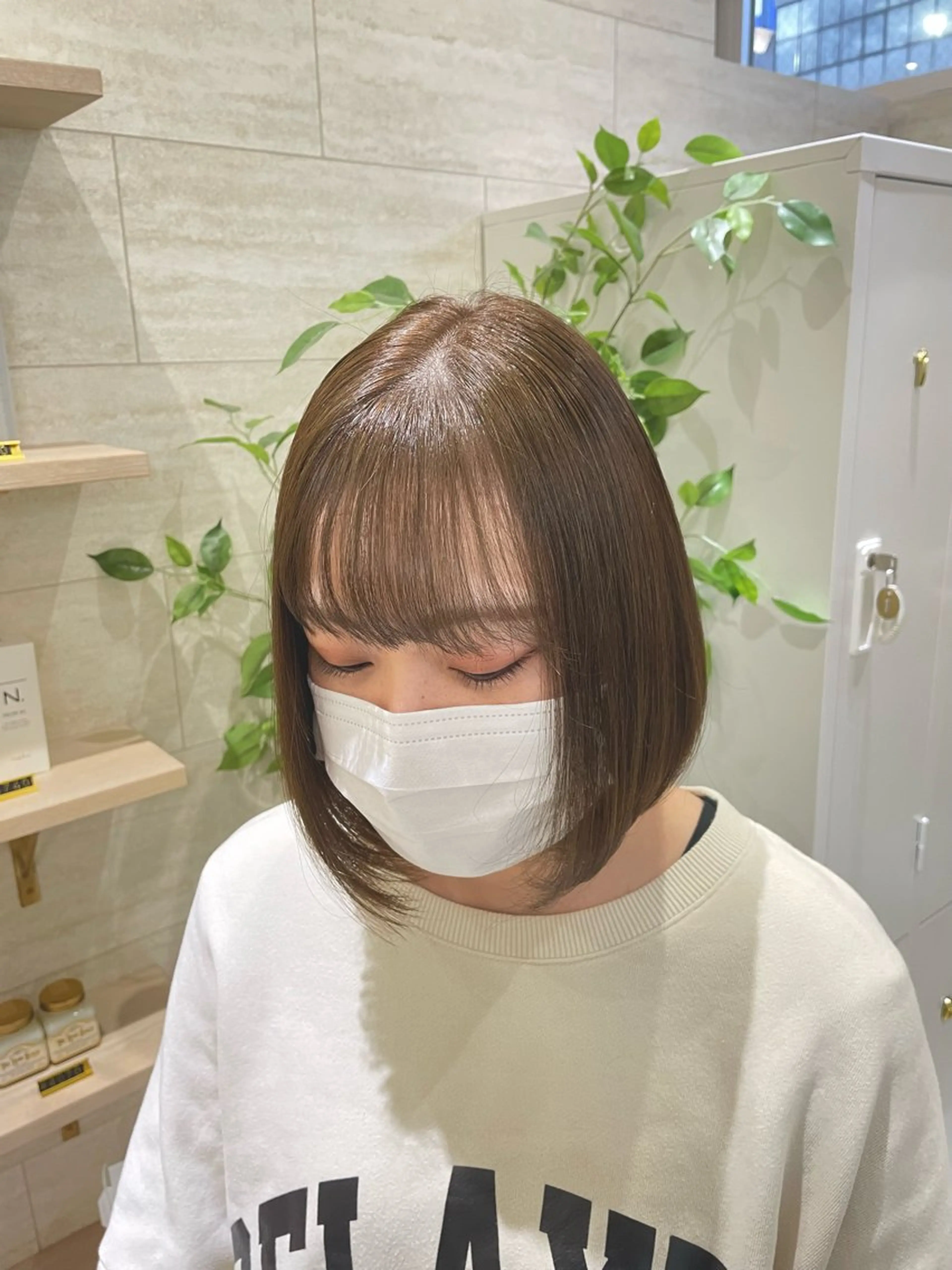 カラー ベージュカラー オリーブベージュ IA shibuya /山下開世/髪質改善のヘアスタイル