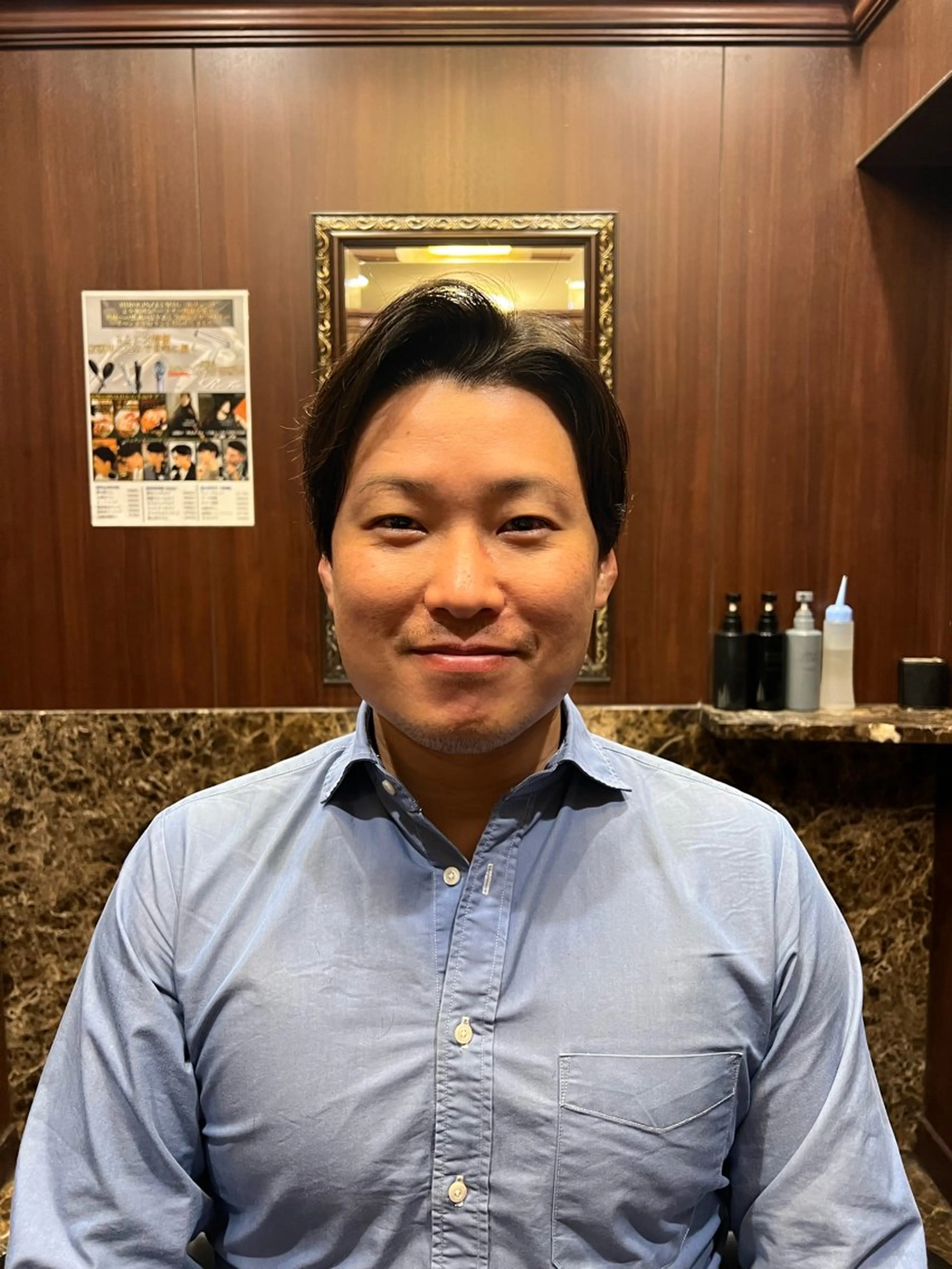 セミロング メンズ ヒロ銀座バーバーショップ丸の内所属・秋山 琳太のヘアスタイル