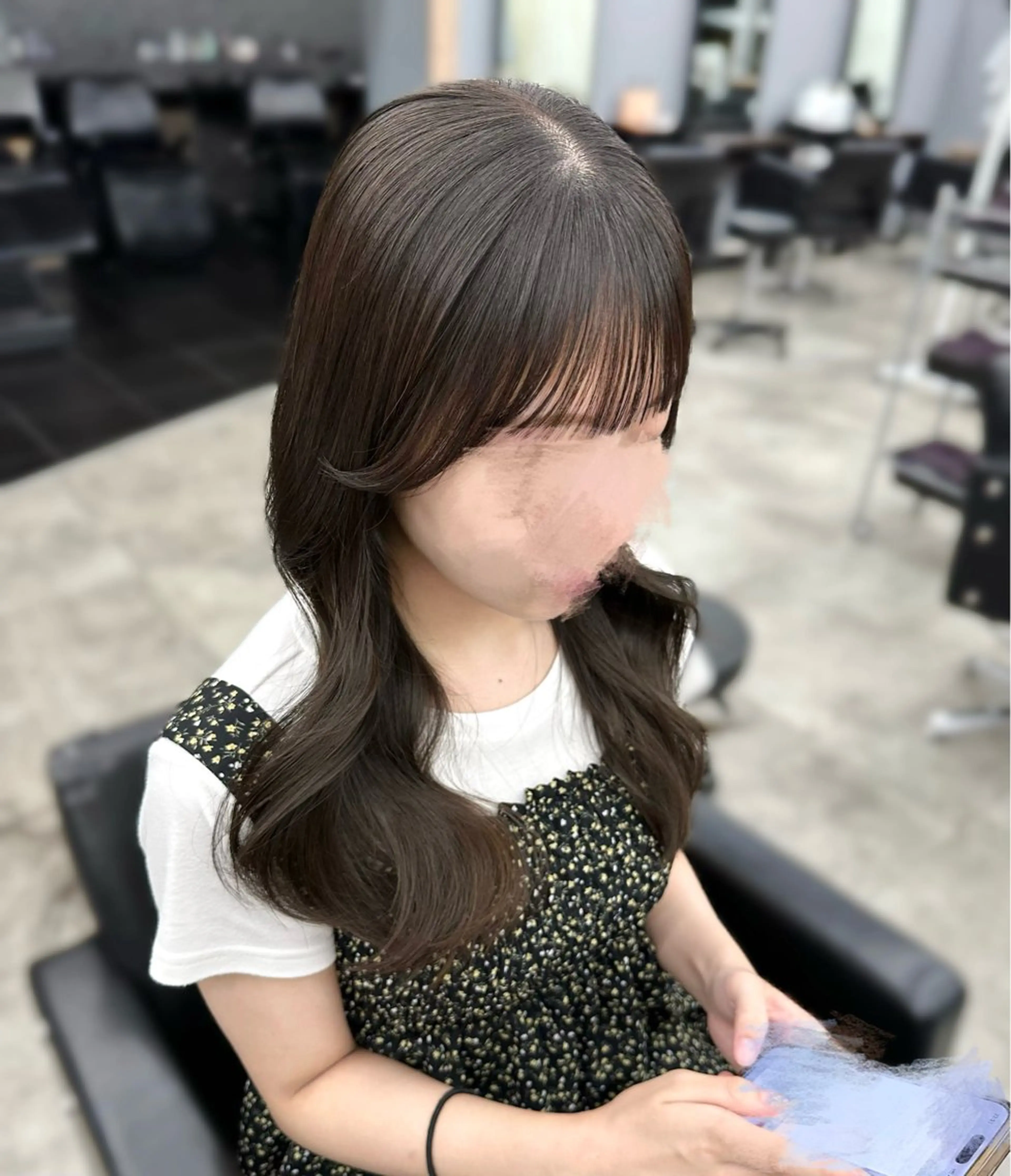 ロング カラー ケアカラー 透明感カラー グレージュ オリーブグレージュ オリーブグレー カット ヘアカラー ヘアセット 盛れる顔周り /透明感/かりん🎀のヘアスタイル