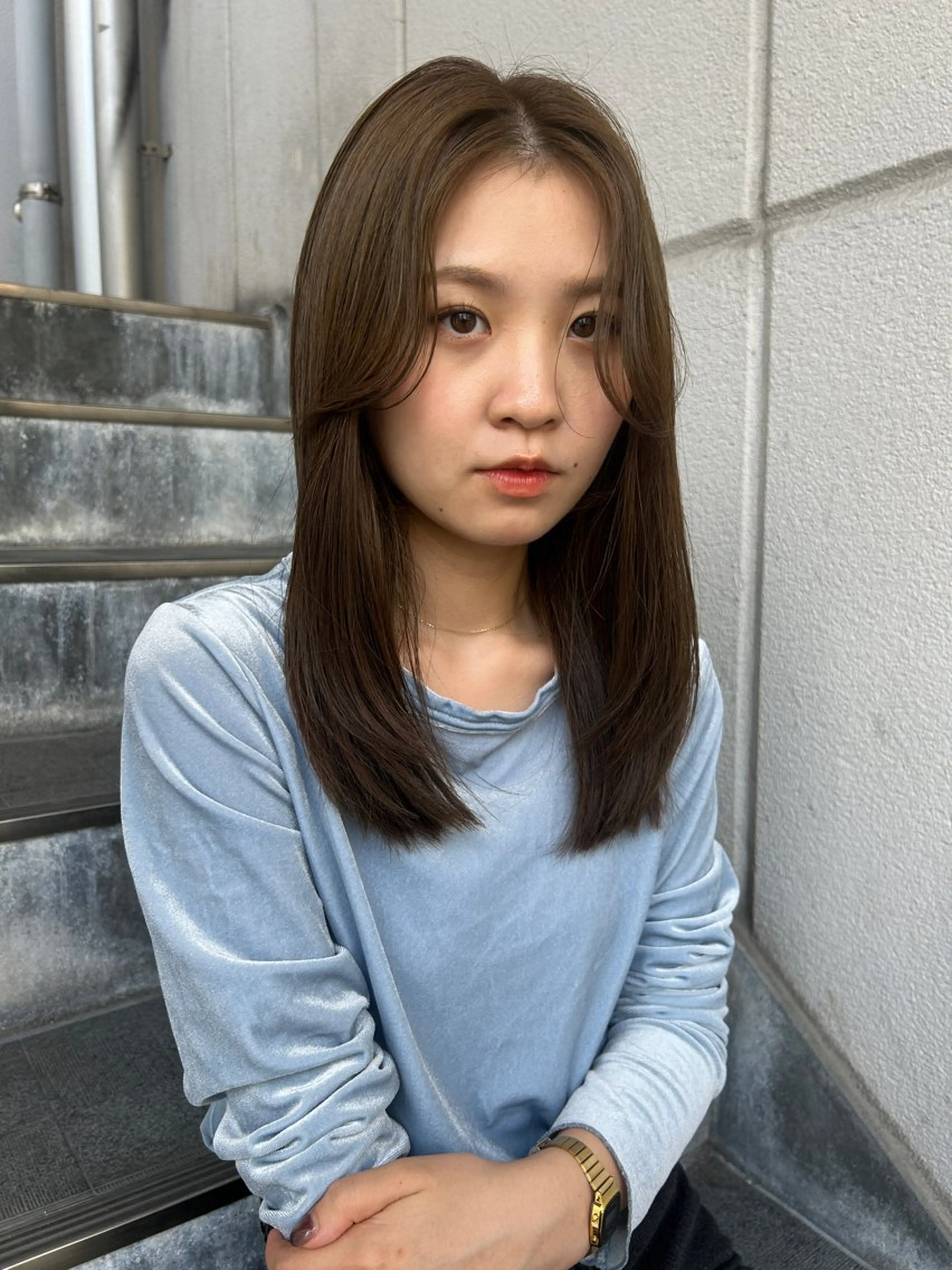 セミロング レイヤーカット/ 透明感カラーmikuのヘアスタイル