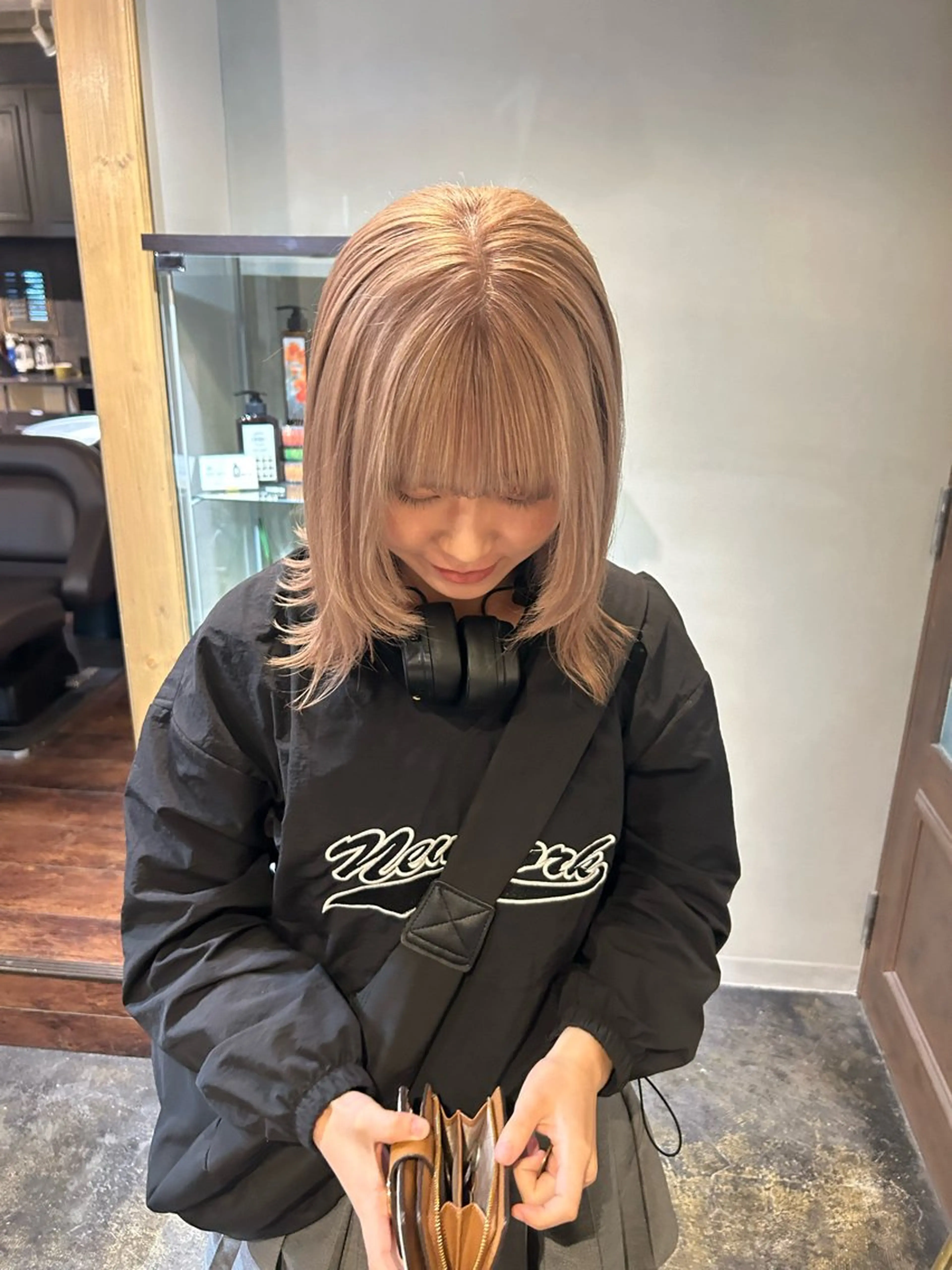 ミディアム カット ヘアカラー トリートメント L STUDIO所属・ハイトーン/ブリーチ 🧁soraのヘアスタイル