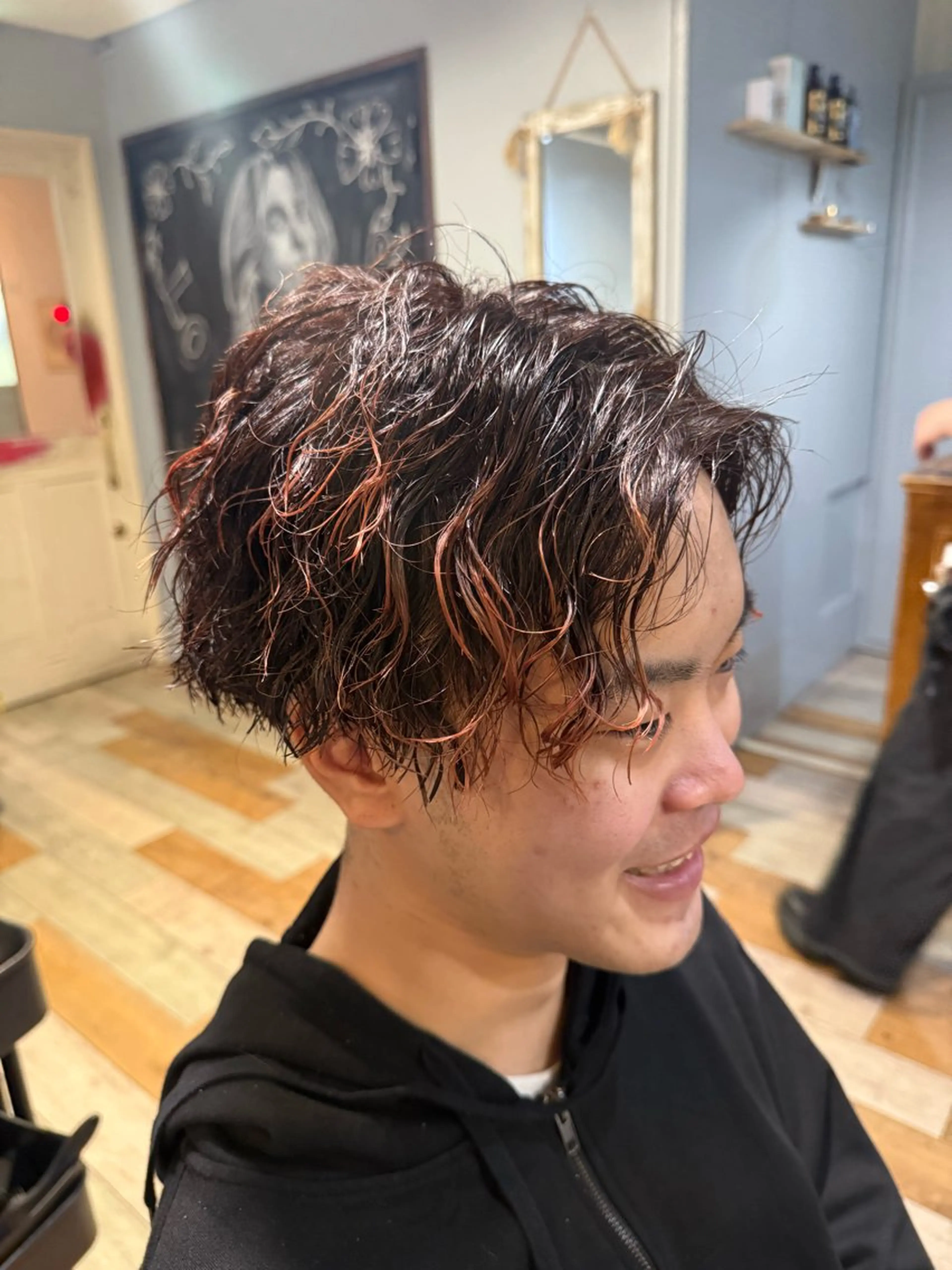 ショート パーマ メンズ カット パーマ メンズカット/パーマ 艶カラーTAIGA︎のヘアスタイル
