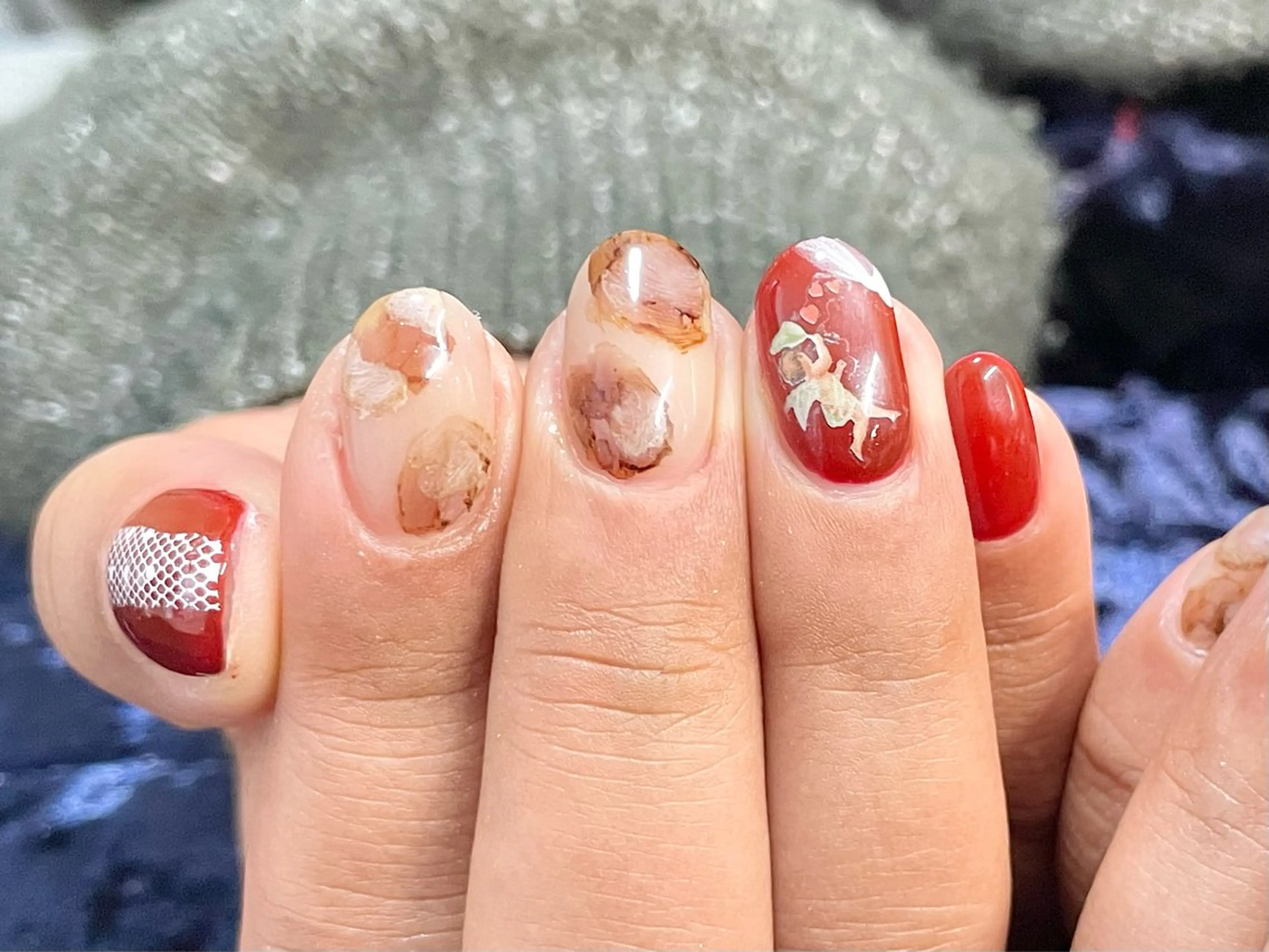 ネイル バレンタイン ハンドネイル ショートネイル専門店フェルンヴェー所属・ショートネイル専門店 フェルンヴェー代々木のネイルデザイン