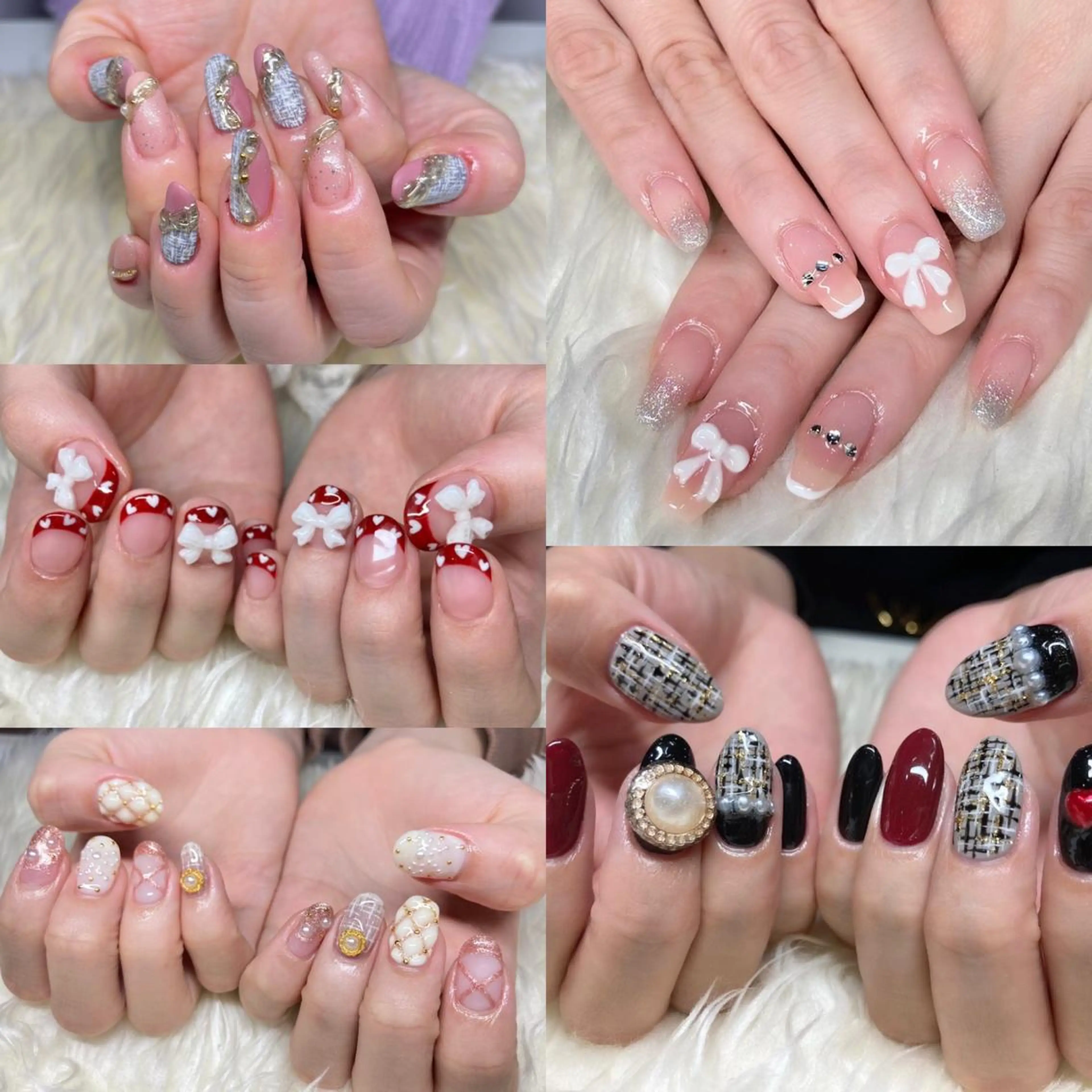 ネイル ジェルネイル 韓国ネイル ニュアンスネイル パラジェル リボン ハンドネイル Nail&eye Belire 新宿のネイルデザイン