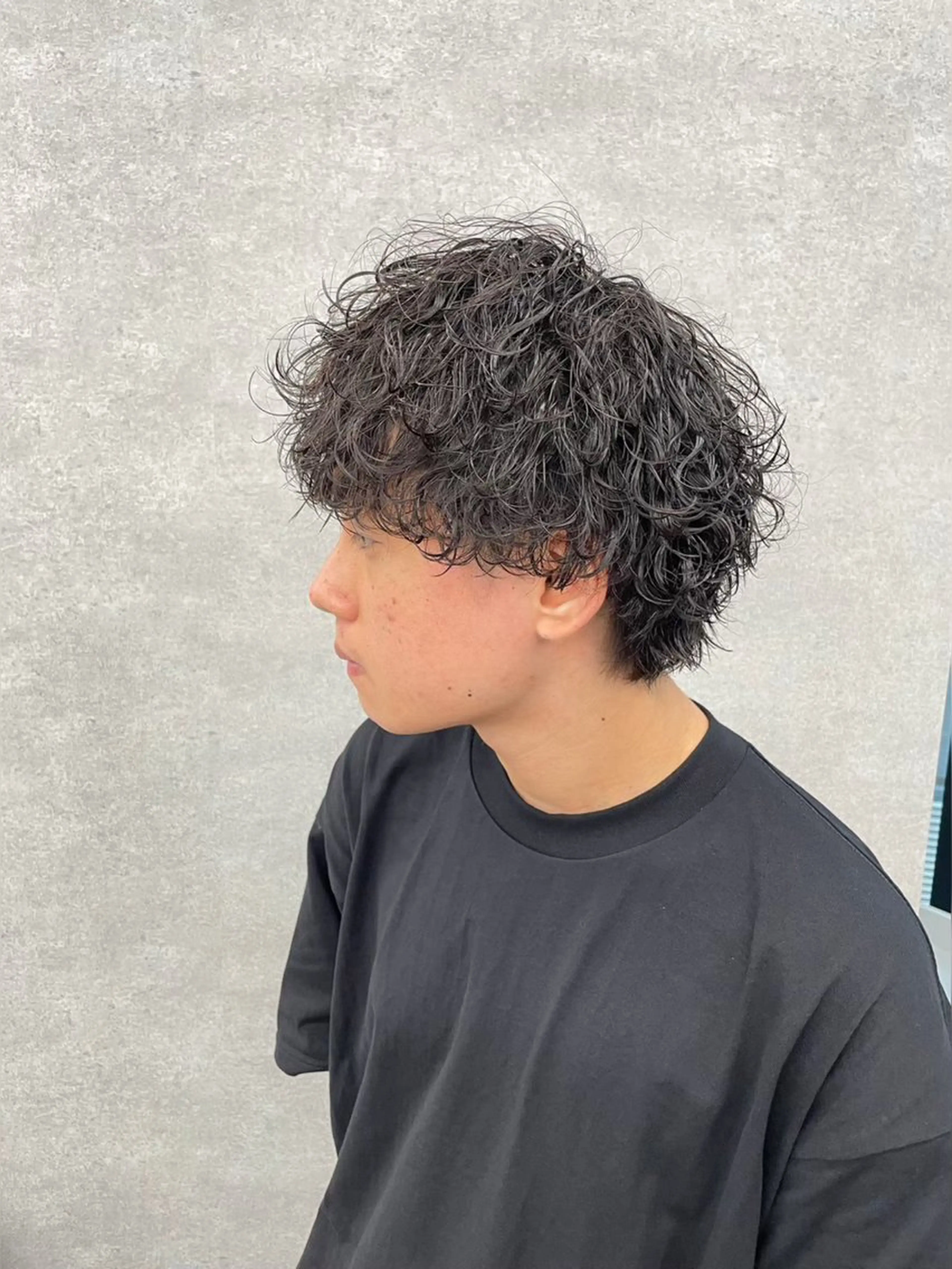 パーマ ヘアアレンジ メンズ カット パーマ ヘアセット Ryo横浜韓国ヘア/ ハイトーン/縮毛矯正のヘアスタイル