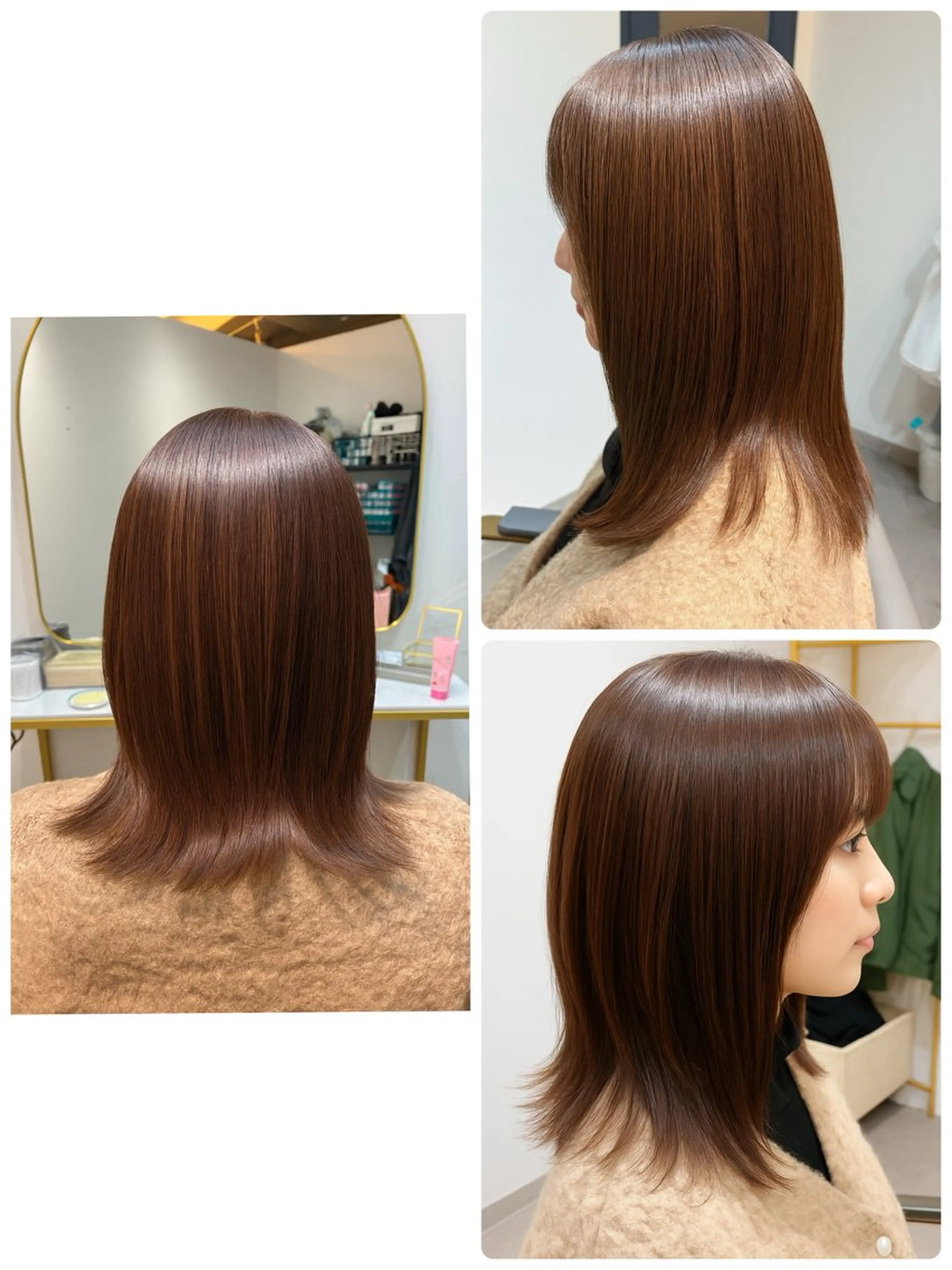 ミディアム ボブレイヤー ミディアムパーマ ボブ ハイライト 髪質改善 ヘアカラー 縮毛矯正 トリートメント The Apartment of Solon Citta 船橋609所属・髪質改善/縮毛矯正/ 美髪/個室/ハラのヘアスタイル