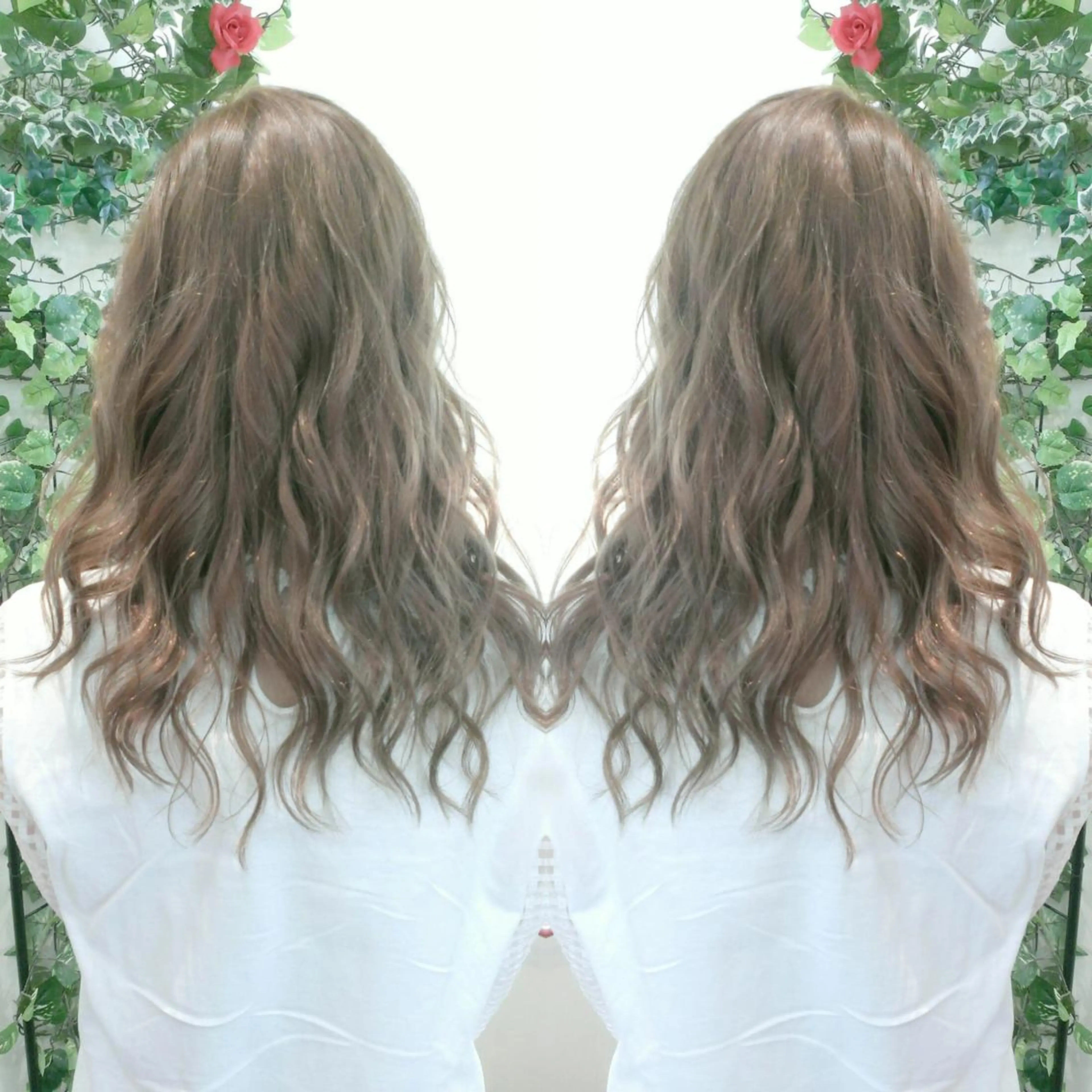 ミディアム カラー アッシュ ベージュカラー ヘアカラー 植田 /エクステ /ブリーチ/髪質改善のヘアスタイル