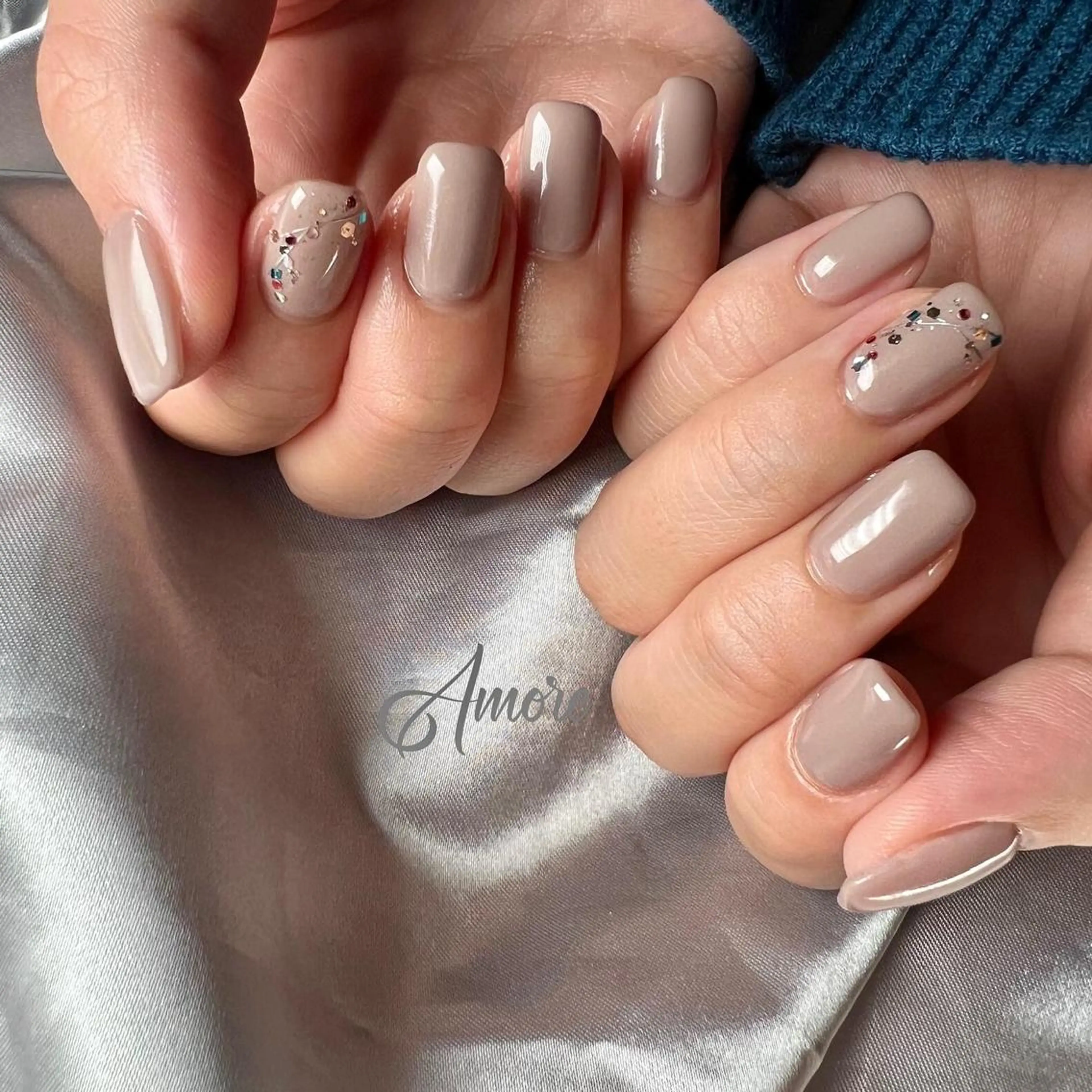 ネイル ジェルネイル ミラーネイル オフィスネイル パラジェル You kyehwaのネイルデザイン