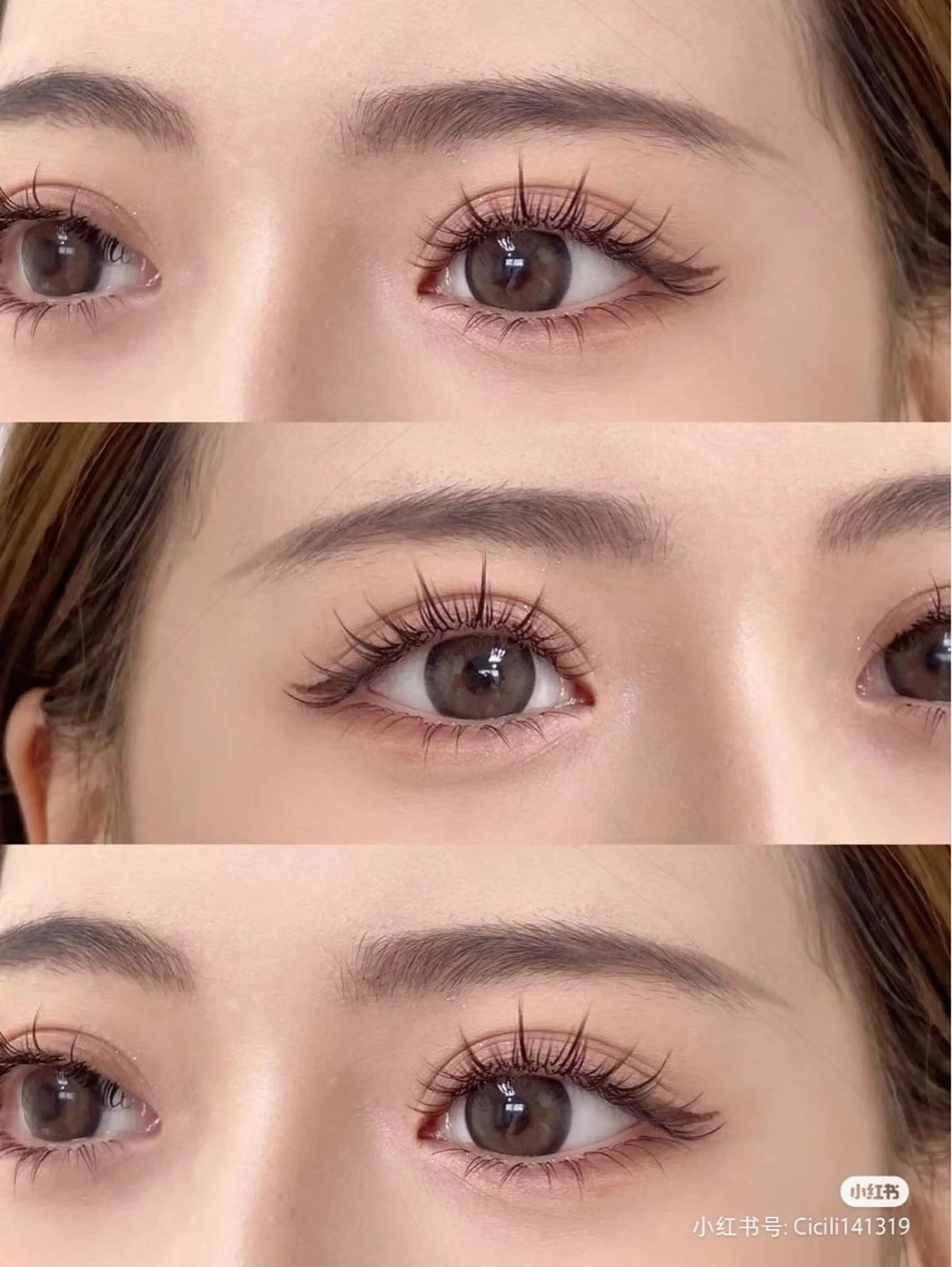 マツエク・マツパ 束感まつ毛 ブリーチなしカラー ダブルカラーエクステのヘアスタイル