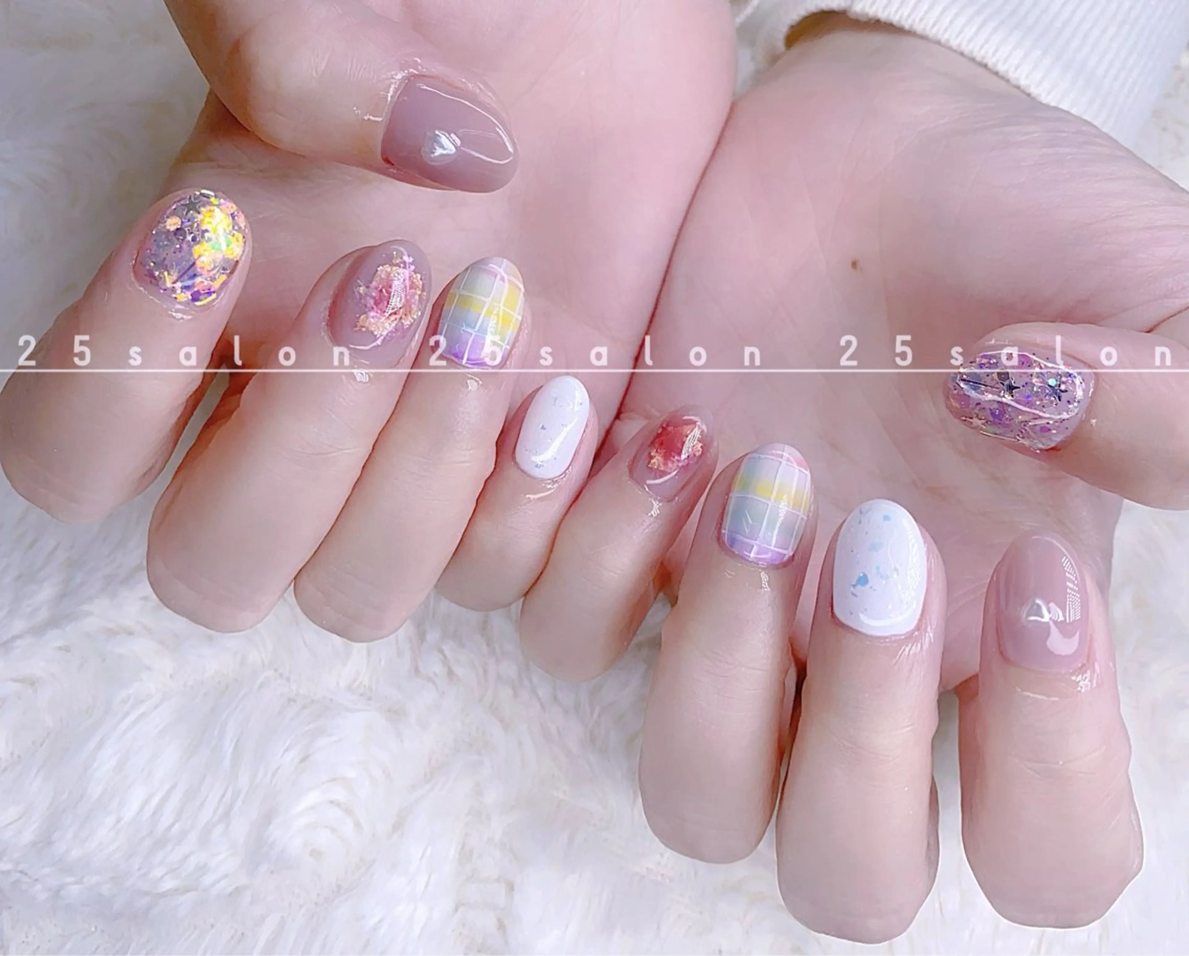 ネイル ジェルネイル 韓国ネイル ニュアンスネイル パラジェル ワンホンネイル 2 5のマツエク・マツパデザイン