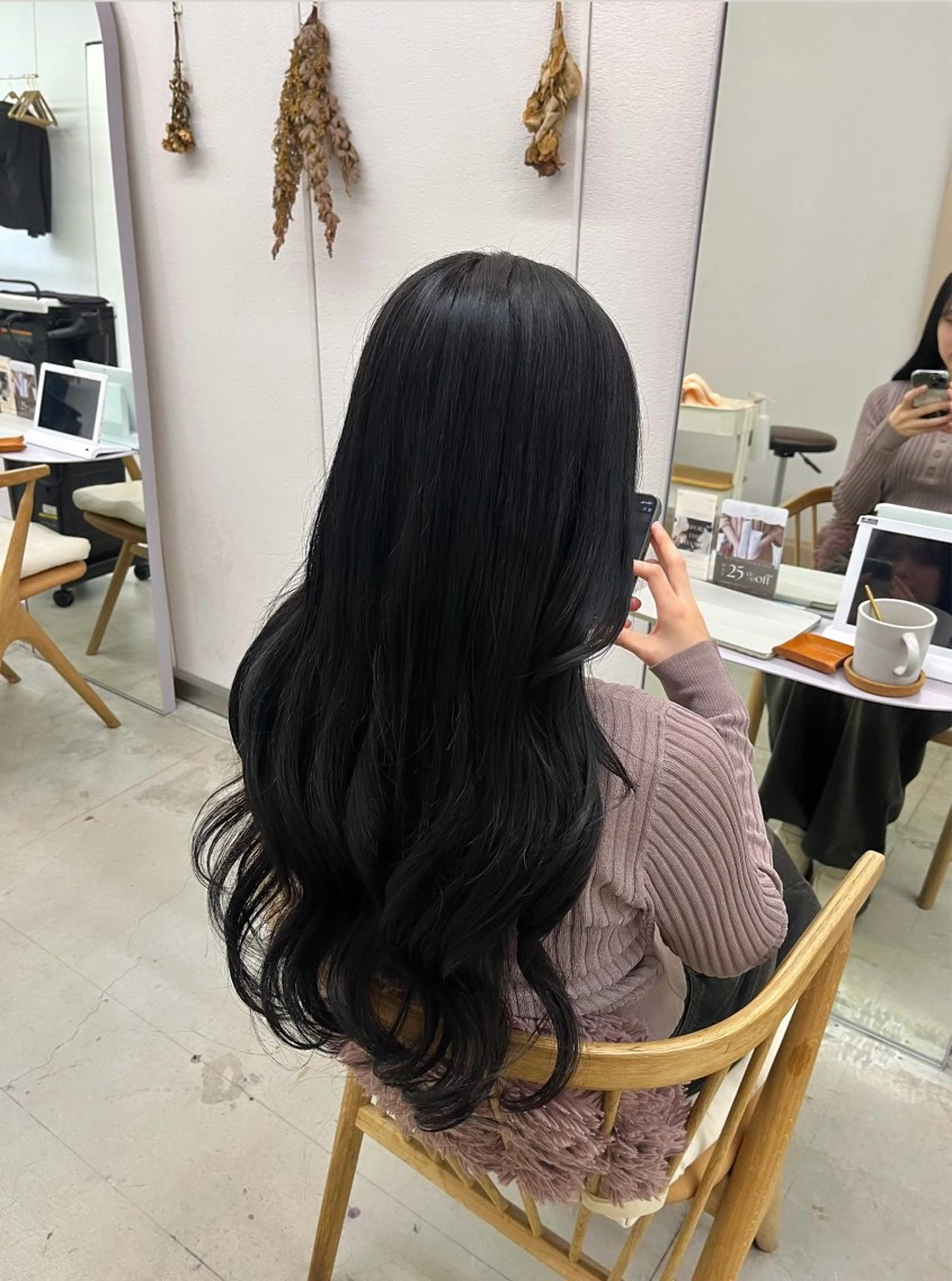 ロング ヘアカラー トリートメント 🌼花屋併設🌼 木下奈々望のヘアスタイル