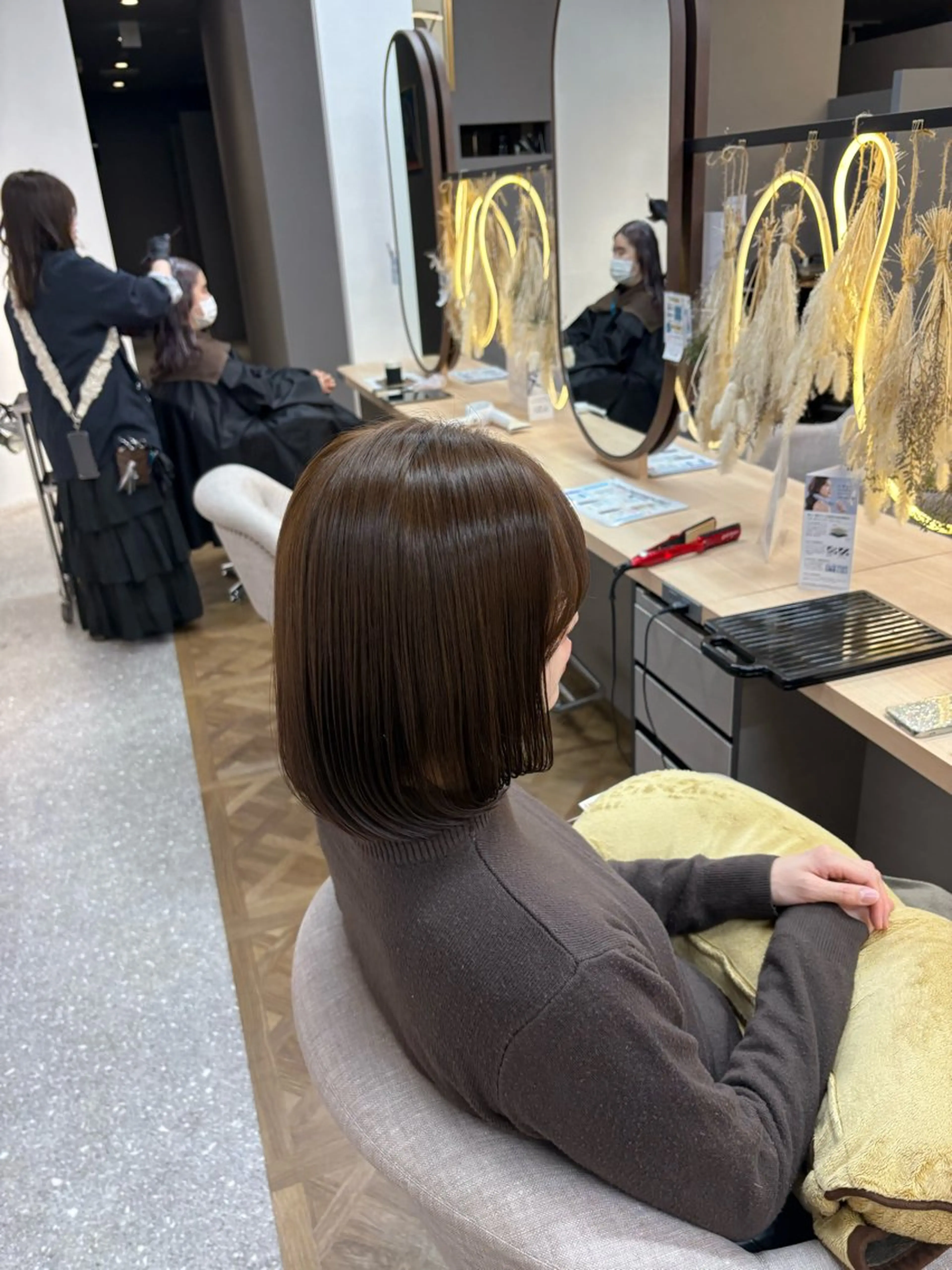 セミロング カラー あいり 福岡美容師のヘアスタイル