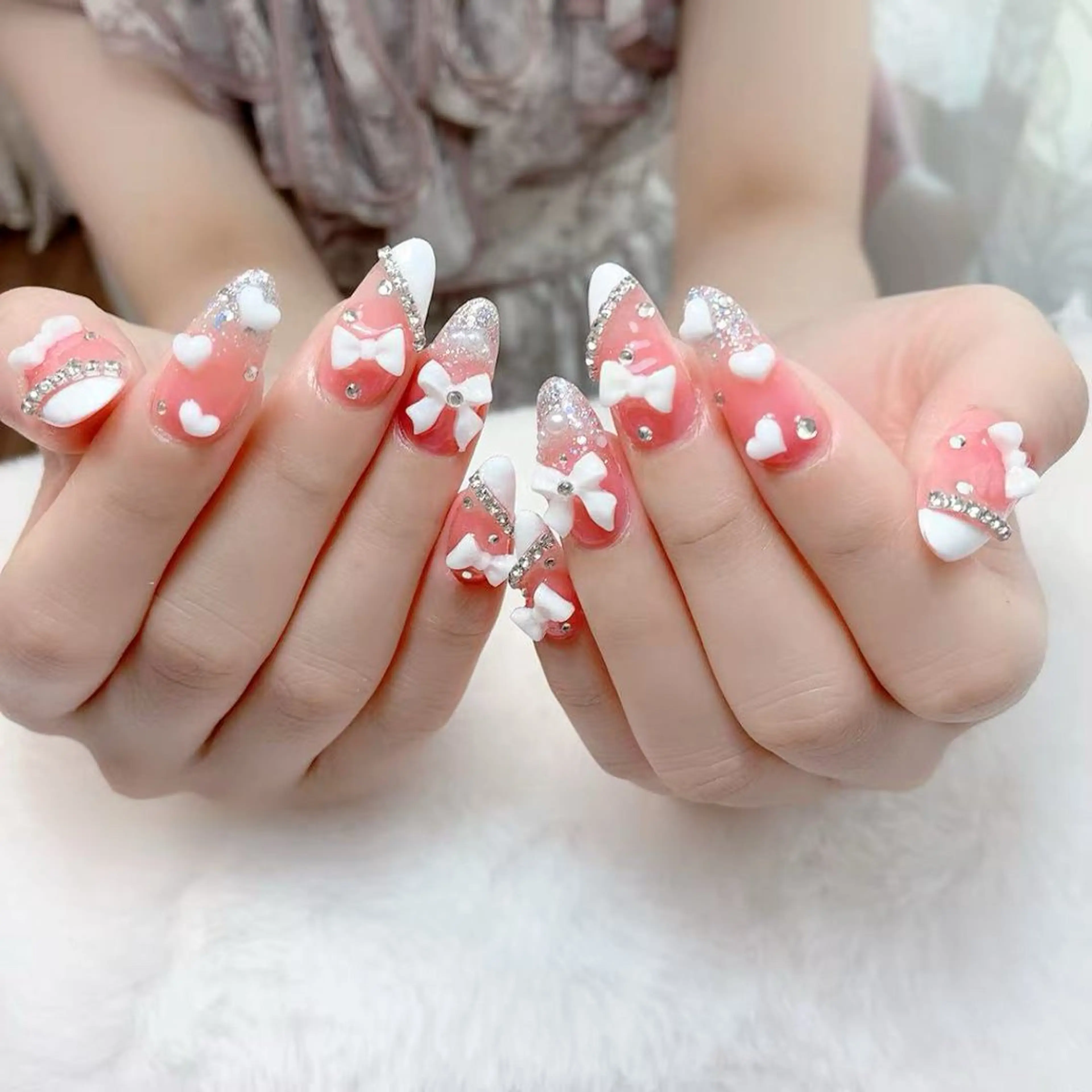 ネイル アートネイル オーロラネイル チークネイル フラッシュネイル フットネイル 長さだし/持込/ ins風ネイル/Umのネイルデザイン