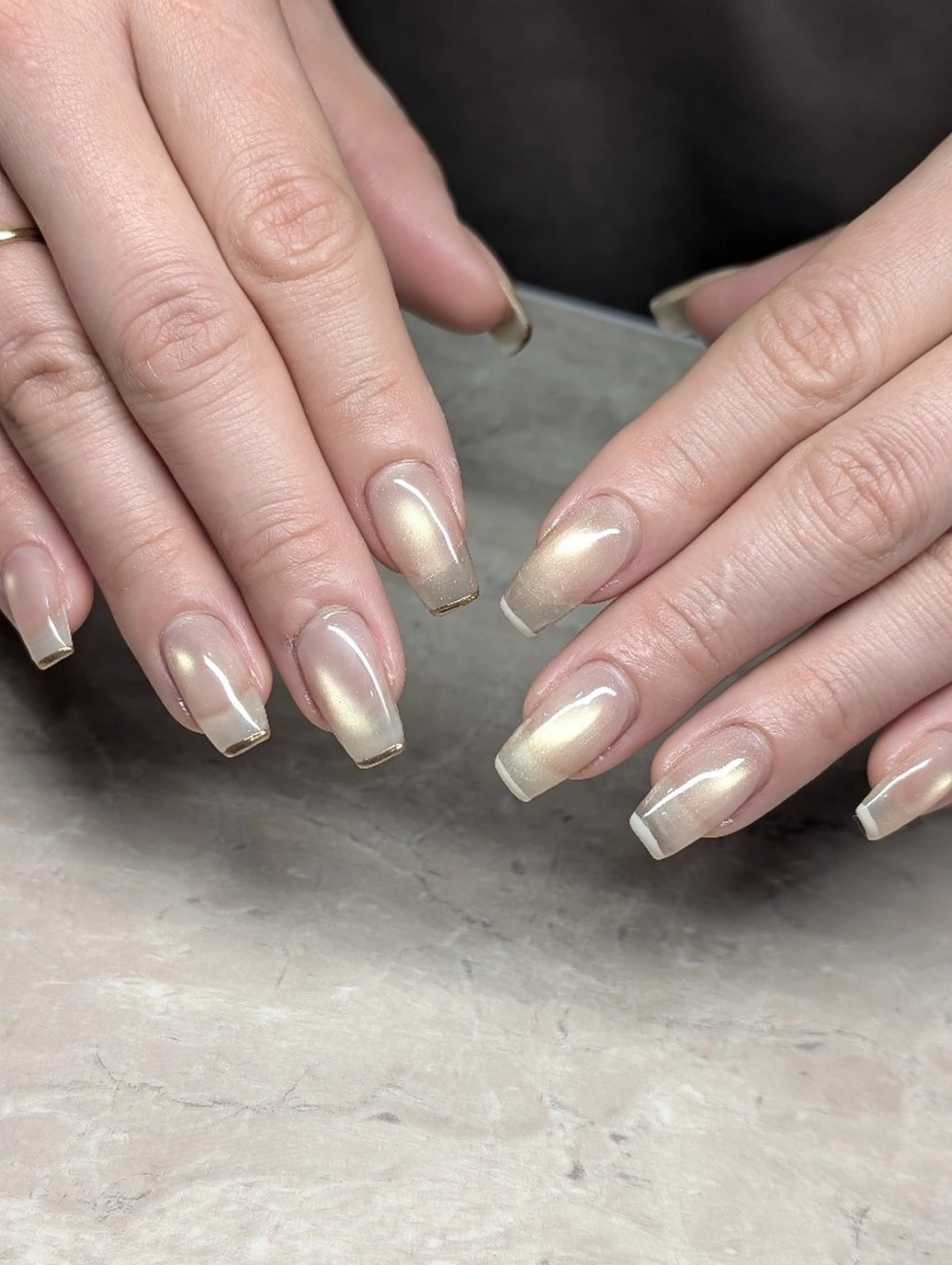 ネイル フレンチネイル マグネットネイル 8andyu nail♡のネイルデザイン