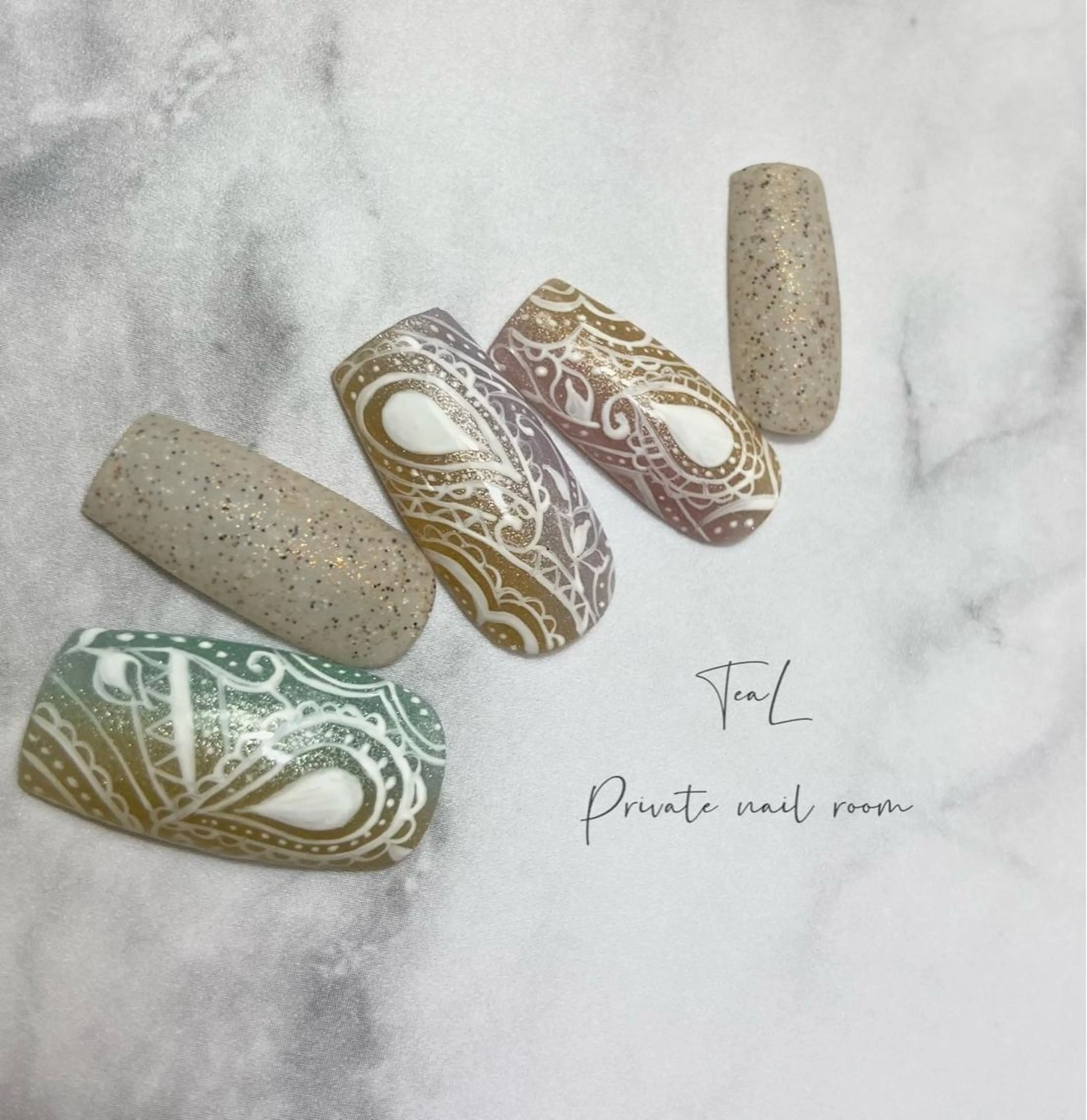 ネイル ハンドネイル TeaL nailのネイルデザイン