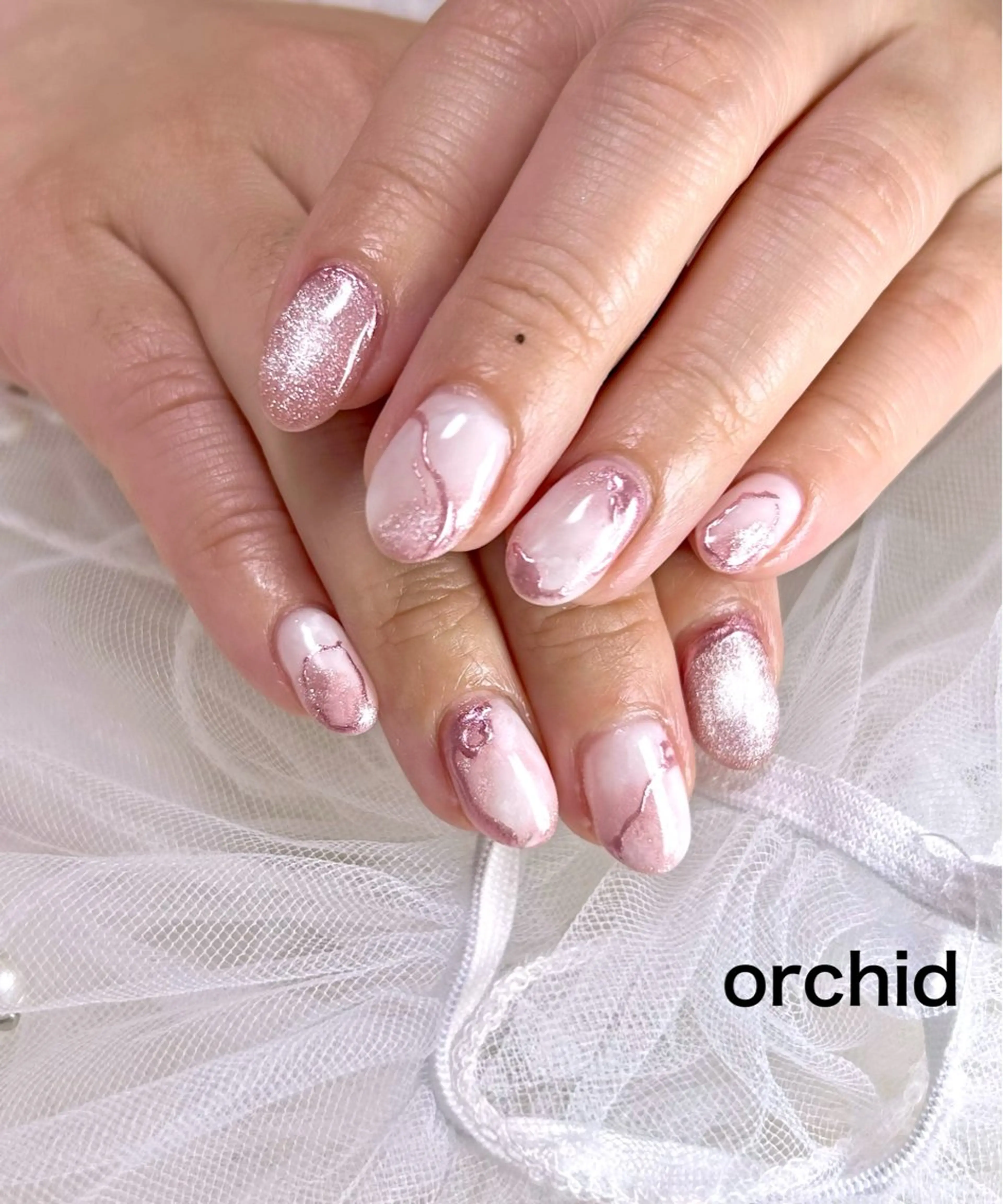 ネイル ハンドネイル orchid ♡オーキッドのネイルデザイン
