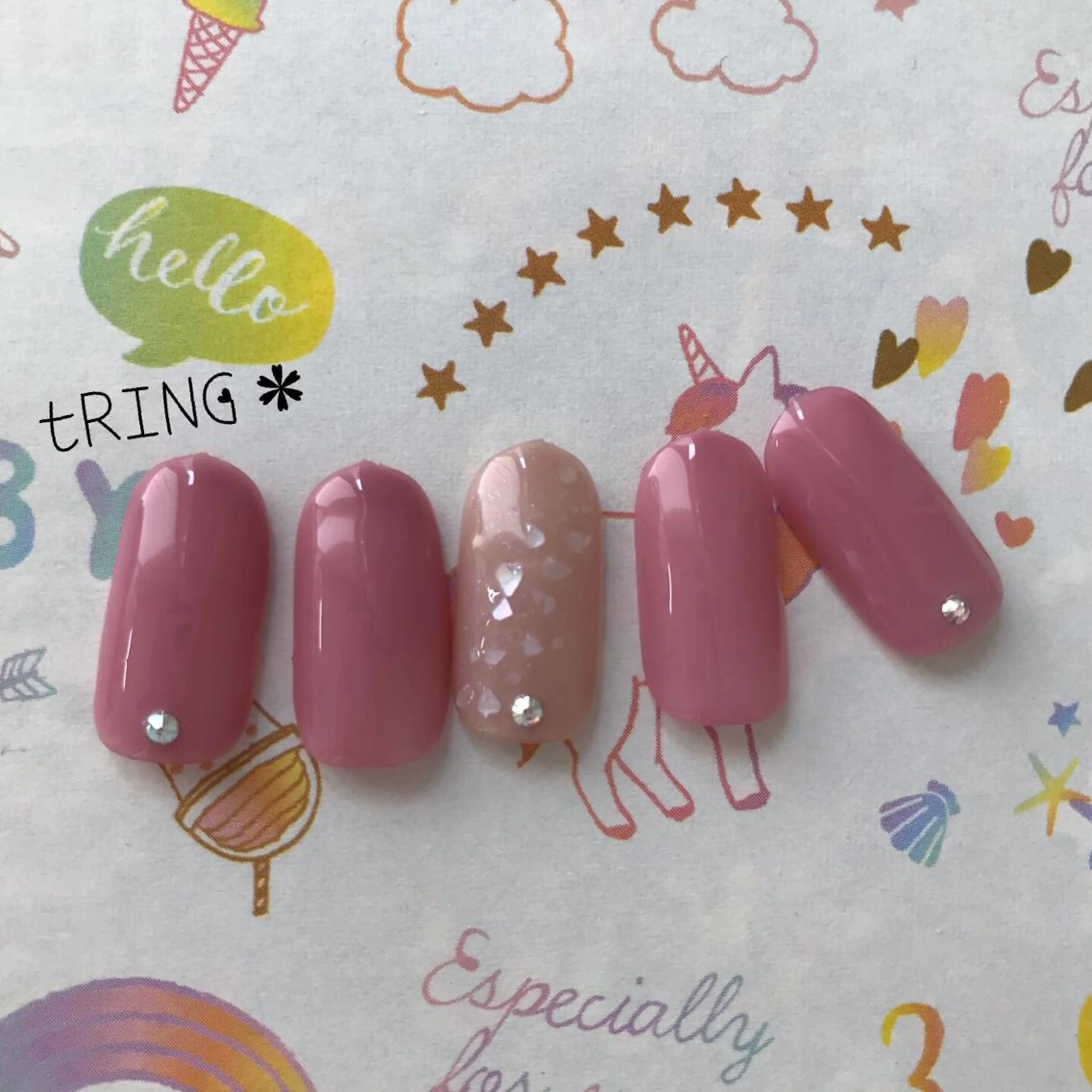 ネイル ハンドネイル tRING＊ しいの木台のネイルデザイン