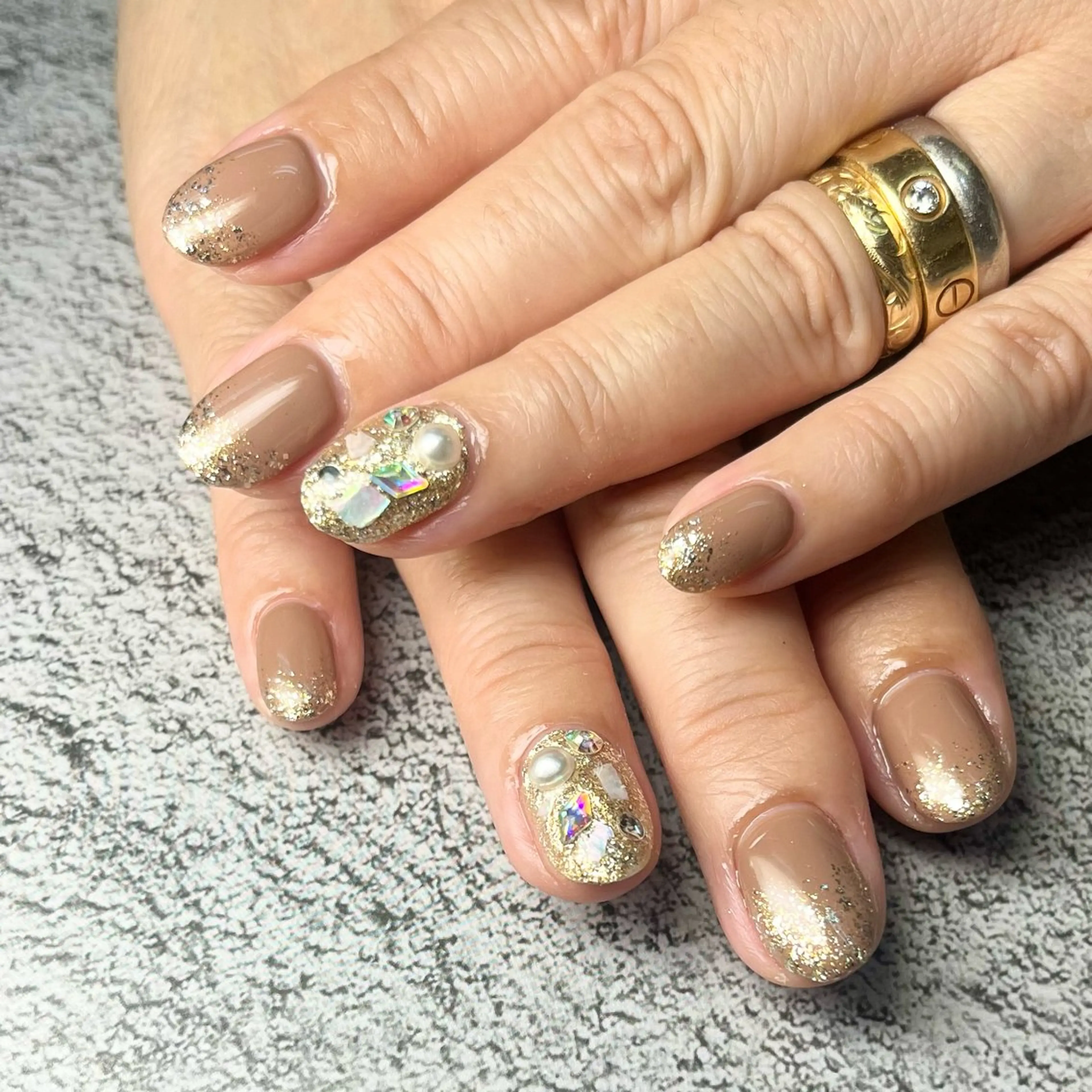 ネイル ハンドネイル Queen nail 北堀江 ASUKAのネイルデザイン