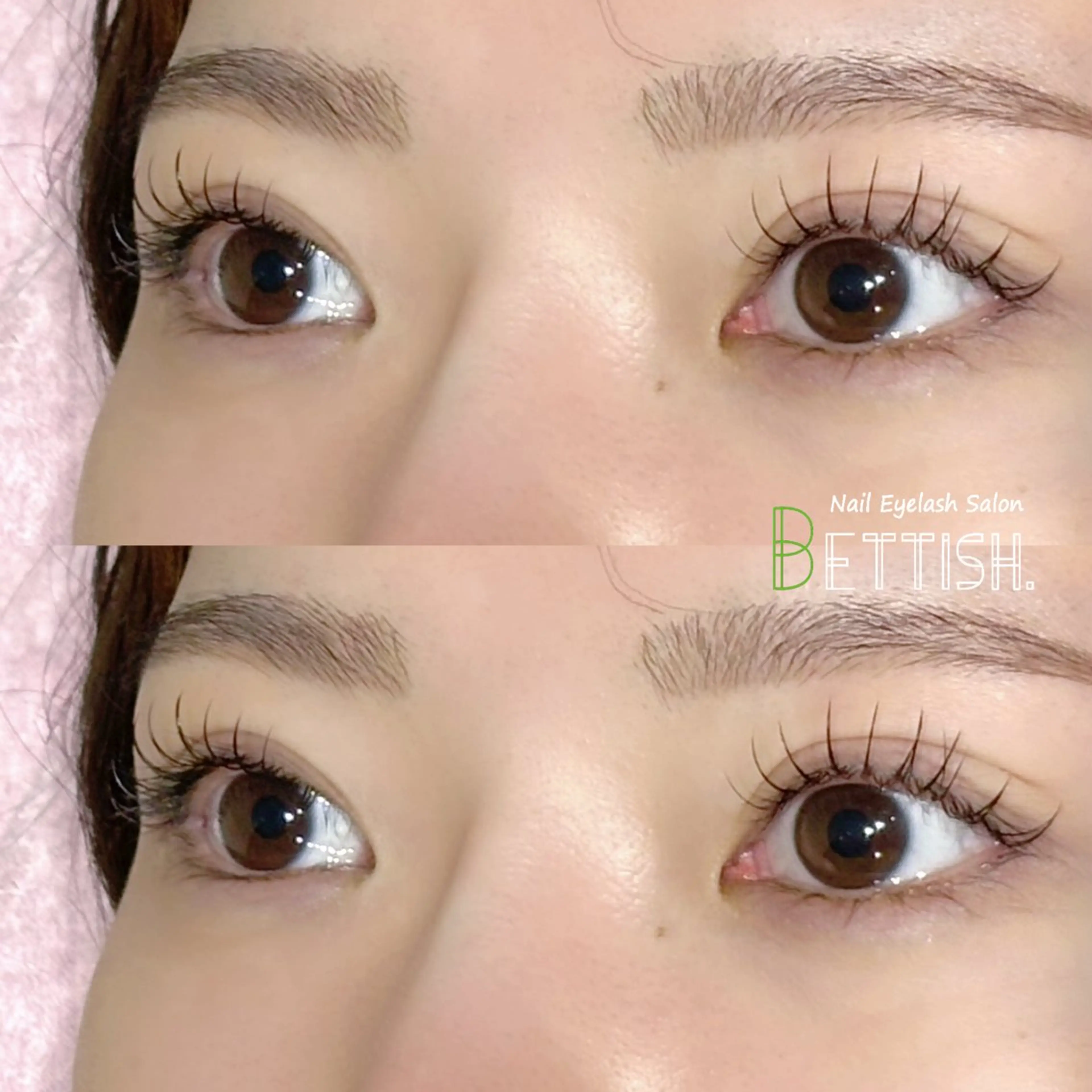 マツエク・マツパ フラットラッシュ BETTISH🩵 SERIのマツエク・マツパデザイン