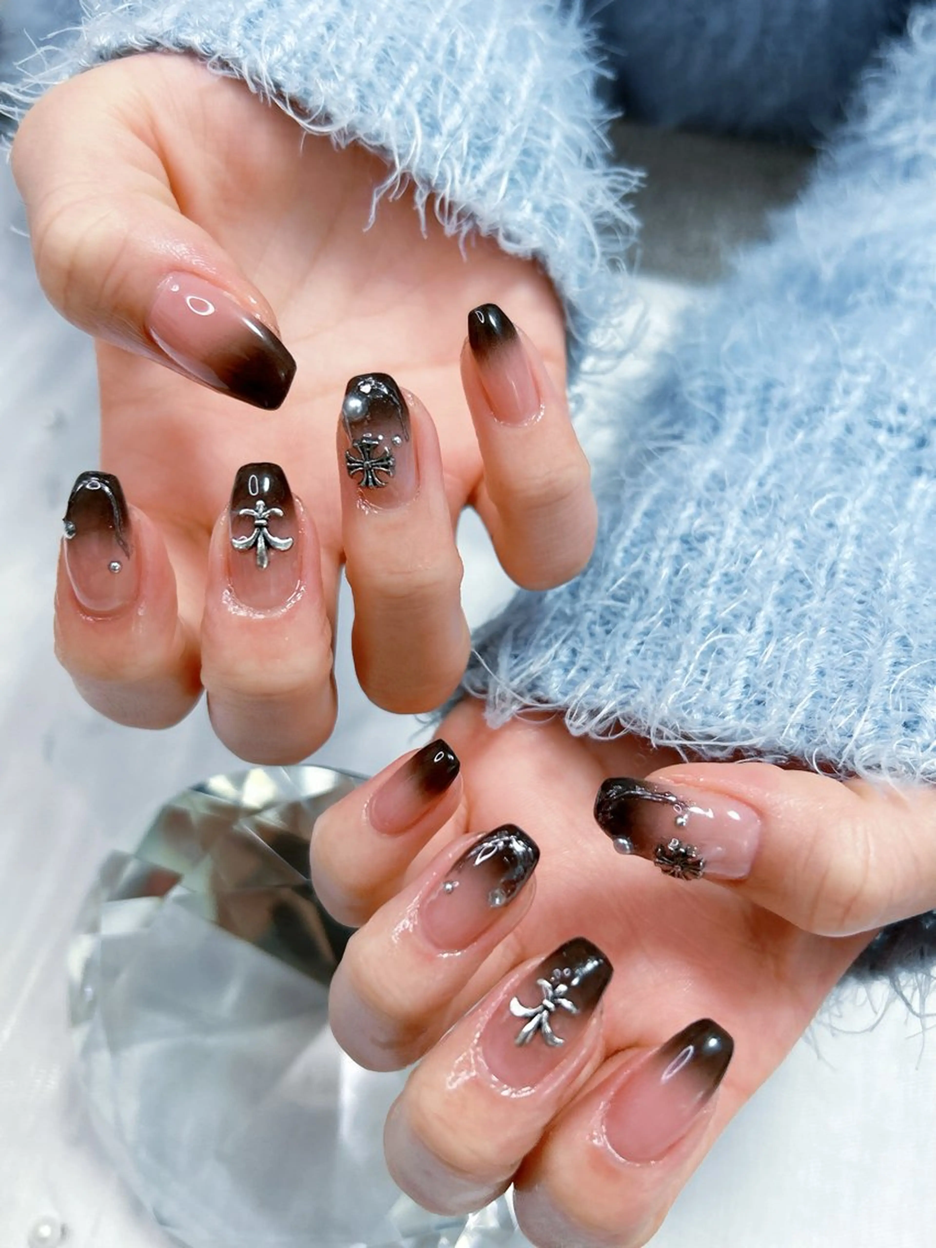 ネイル ガーリー レース リボン シンプルネイル ハンドネイル Cute Tips nailのネイルデザイン